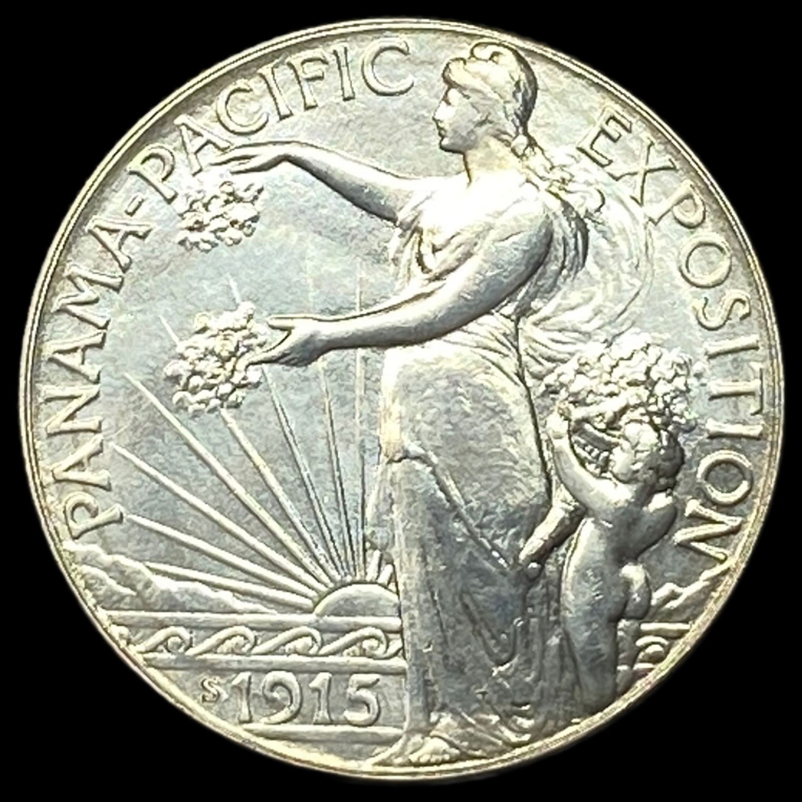 1915-S Silver Panama-Pacific Half Dollar UNCIRCULATED (1 of 2)