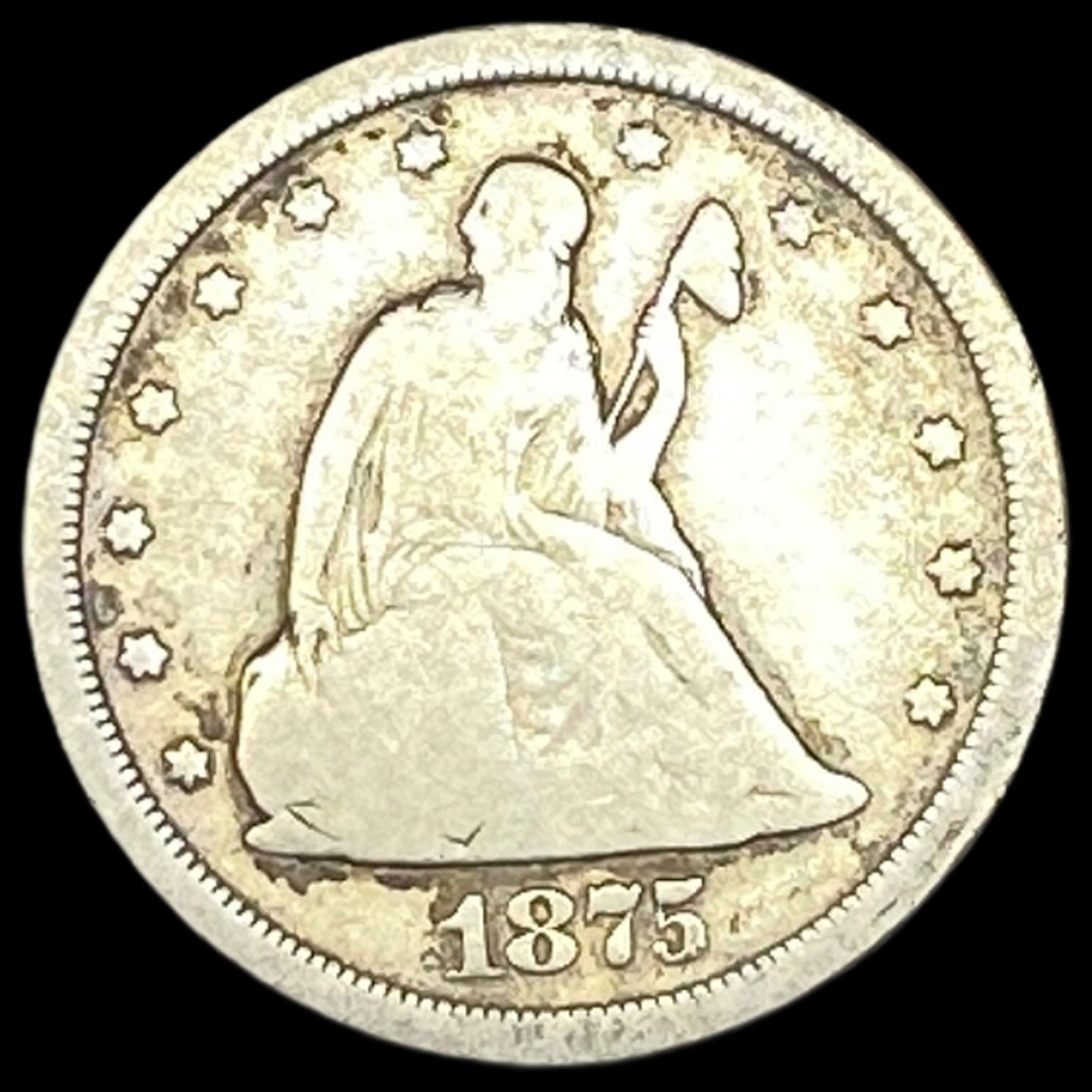 1875-S Silver Twenty Cents NICELY CIRCULATED (1 of 2)