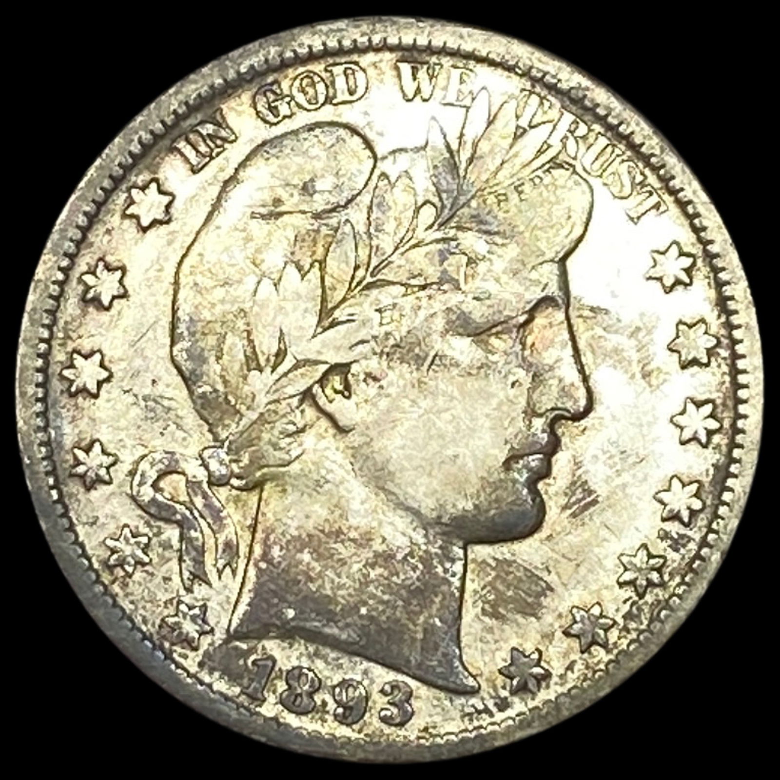 1893 Silver Barber Half Dollar NICELY CIRCULATED (1 of 2)