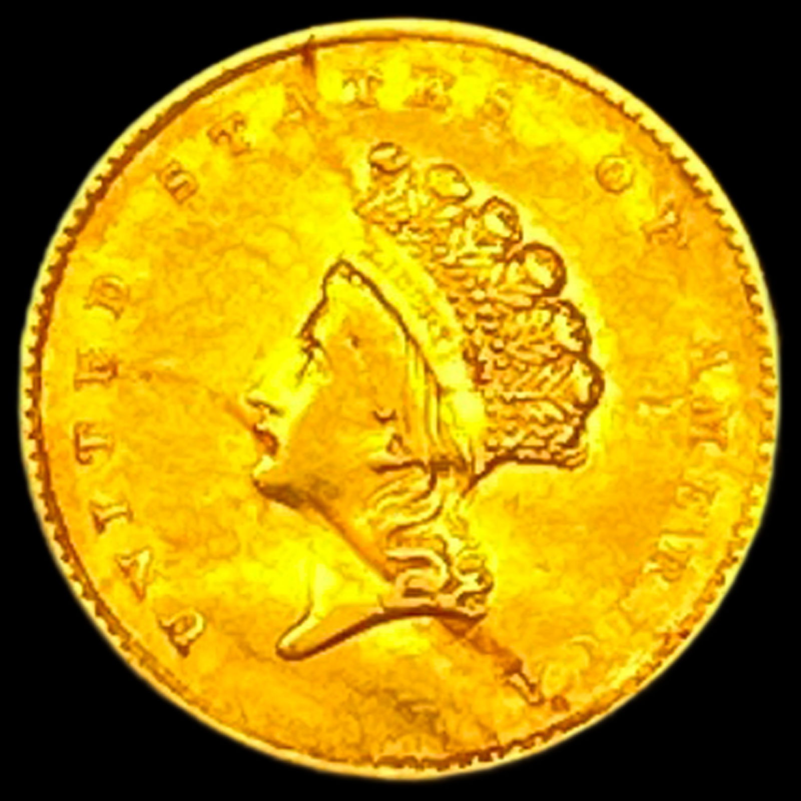 1855 Gold $1 Indian Princess Type 2 CLOSELY UNCIRCULATED (1 of 2)