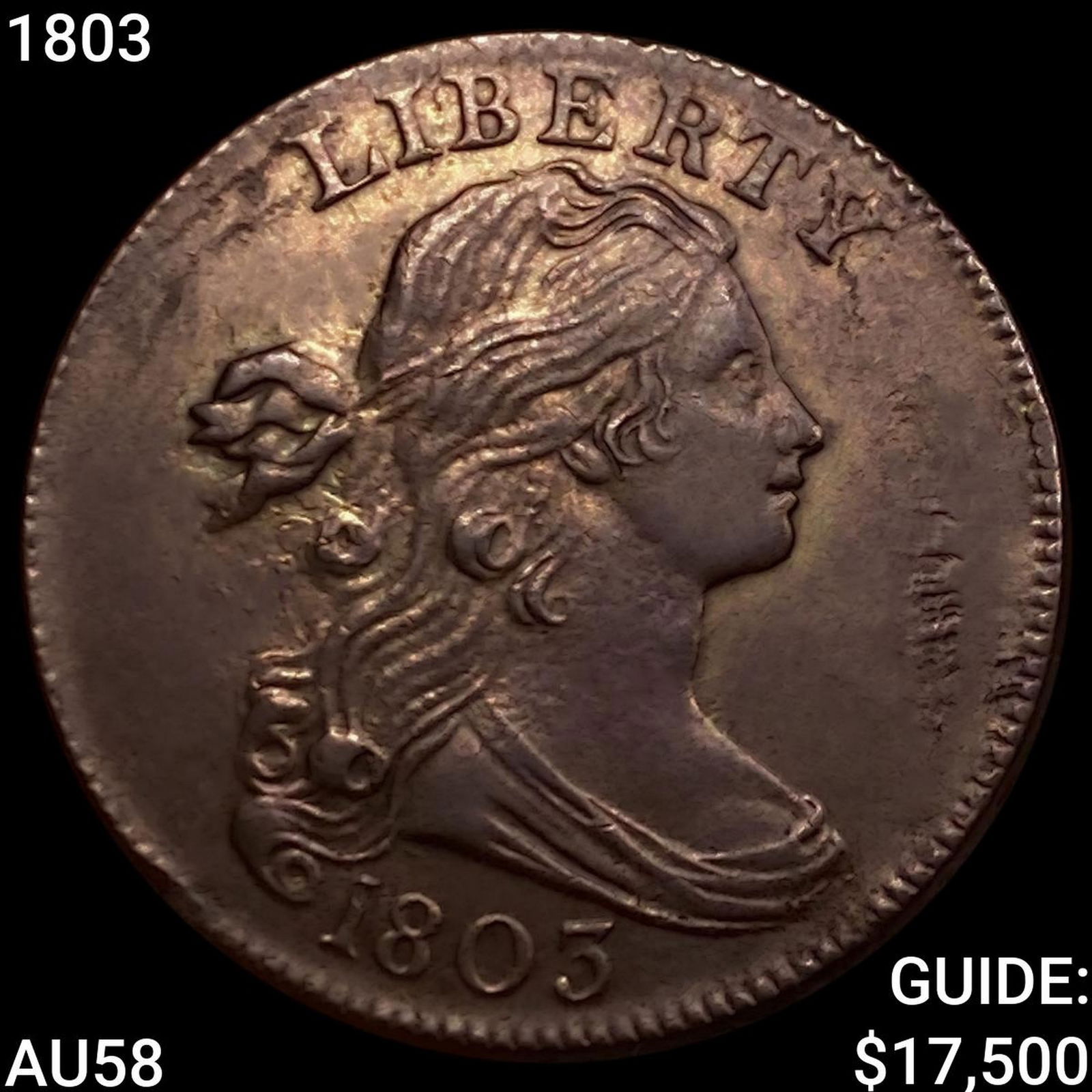 1803 Draped Bust Large Cent CHOICE AU (1 of 2)