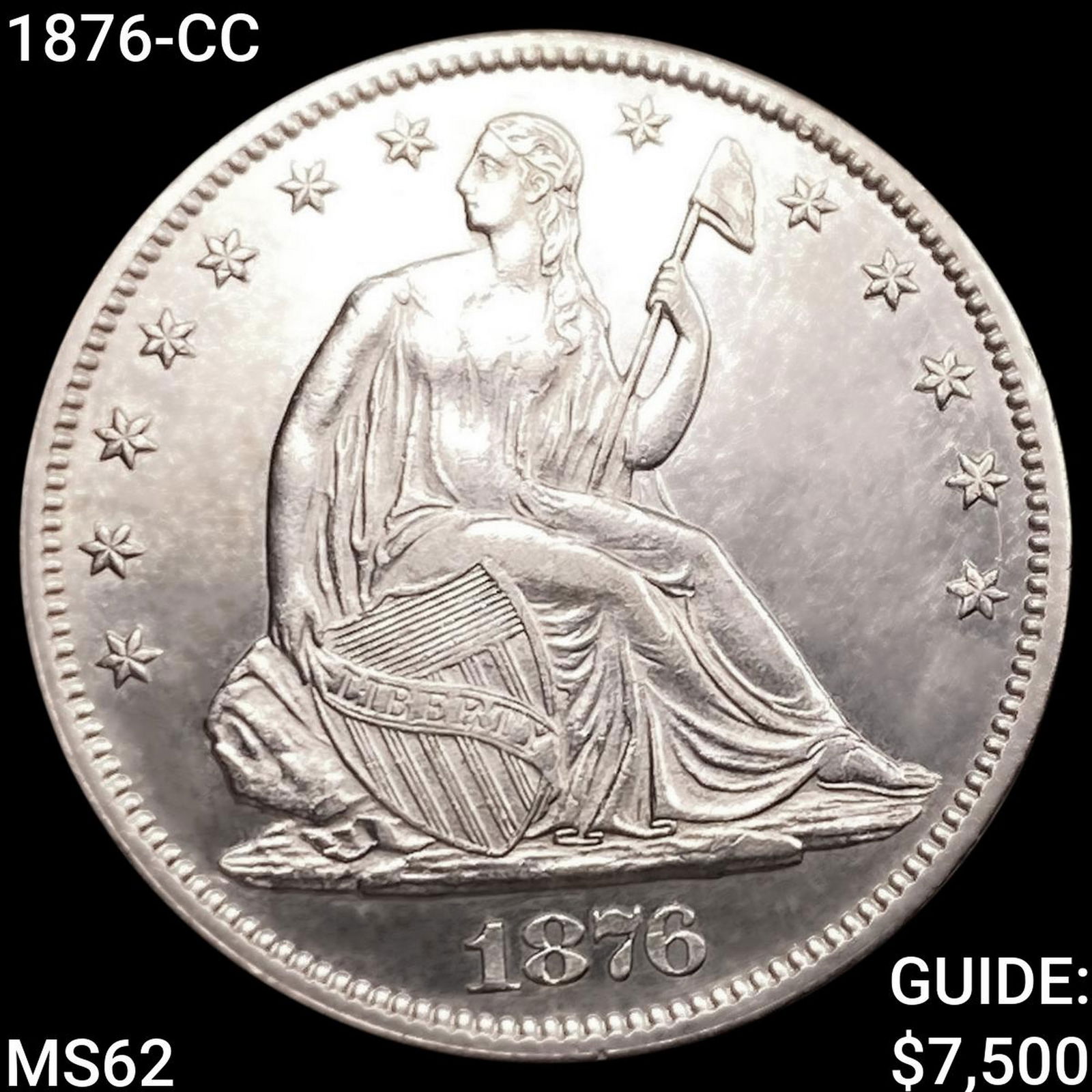1876-CC Seated Liberty Half Dollar UNCIRCULATED (1 of 2)