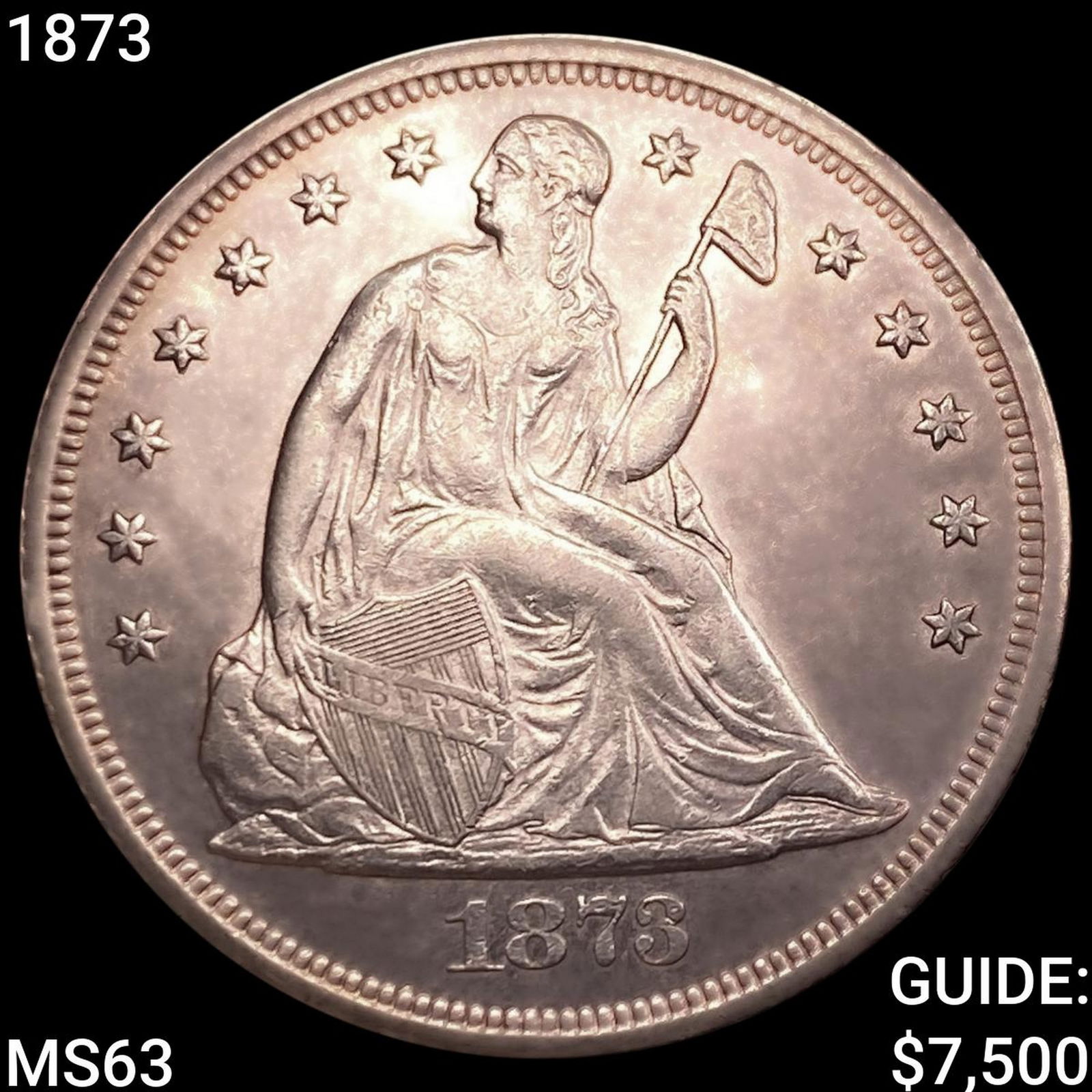 1873 Seated Liberty Dollar CHOICE BU (1 of 2)