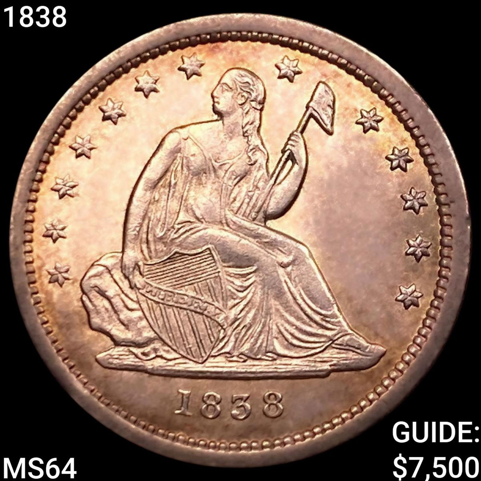 1838 Seated Liberty Quarter CHOICE BU (1 of 2)