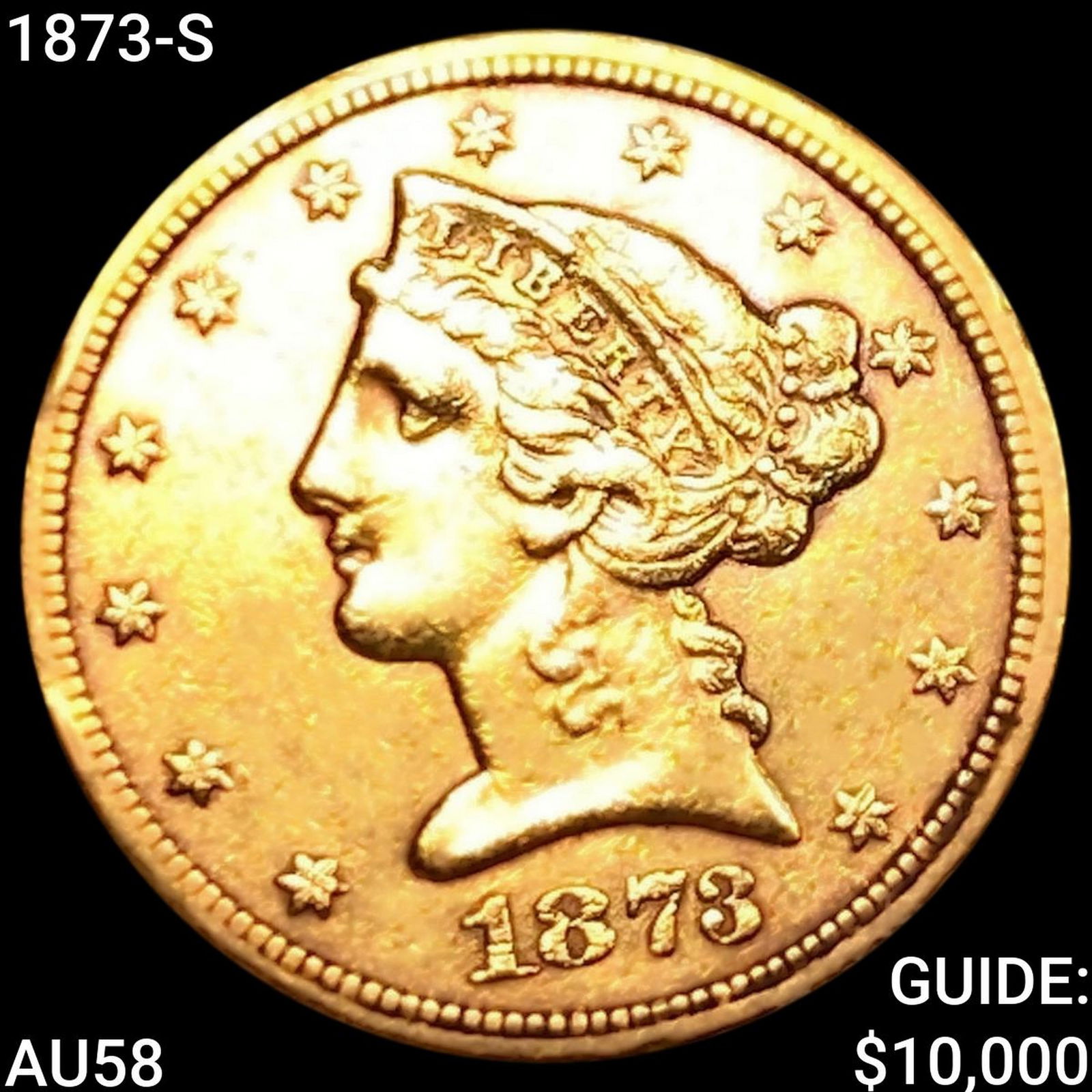 1873-S $5 Gold Half Eagle CHOICE AU (1 of 2)