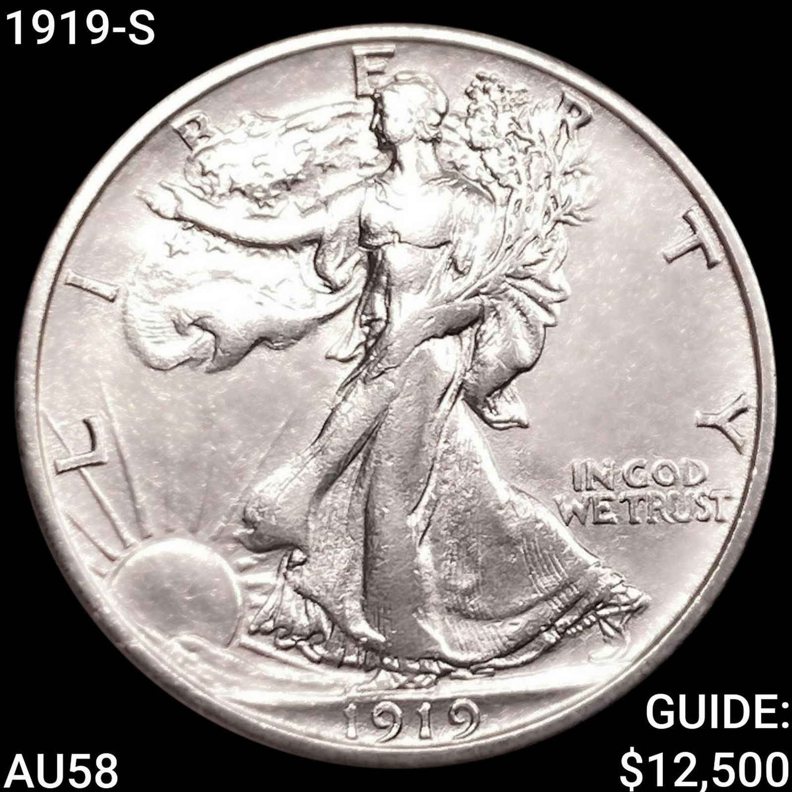 1919-S Walking Liberty Half Dollar CHOICE AU (1 of 2)
