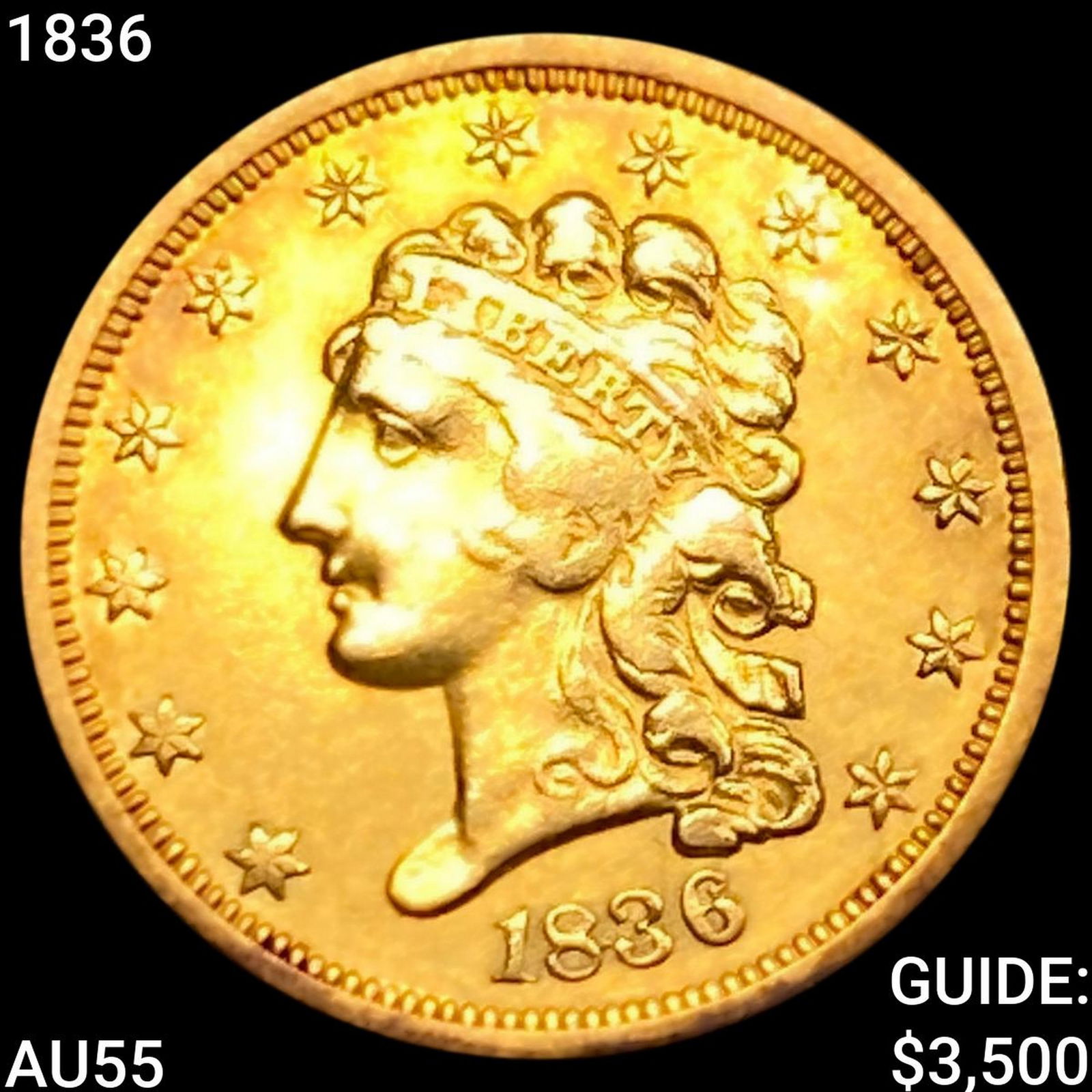 1836 $2.50 Gold Quarter Eagle HIGH GRADE (1 of 2)