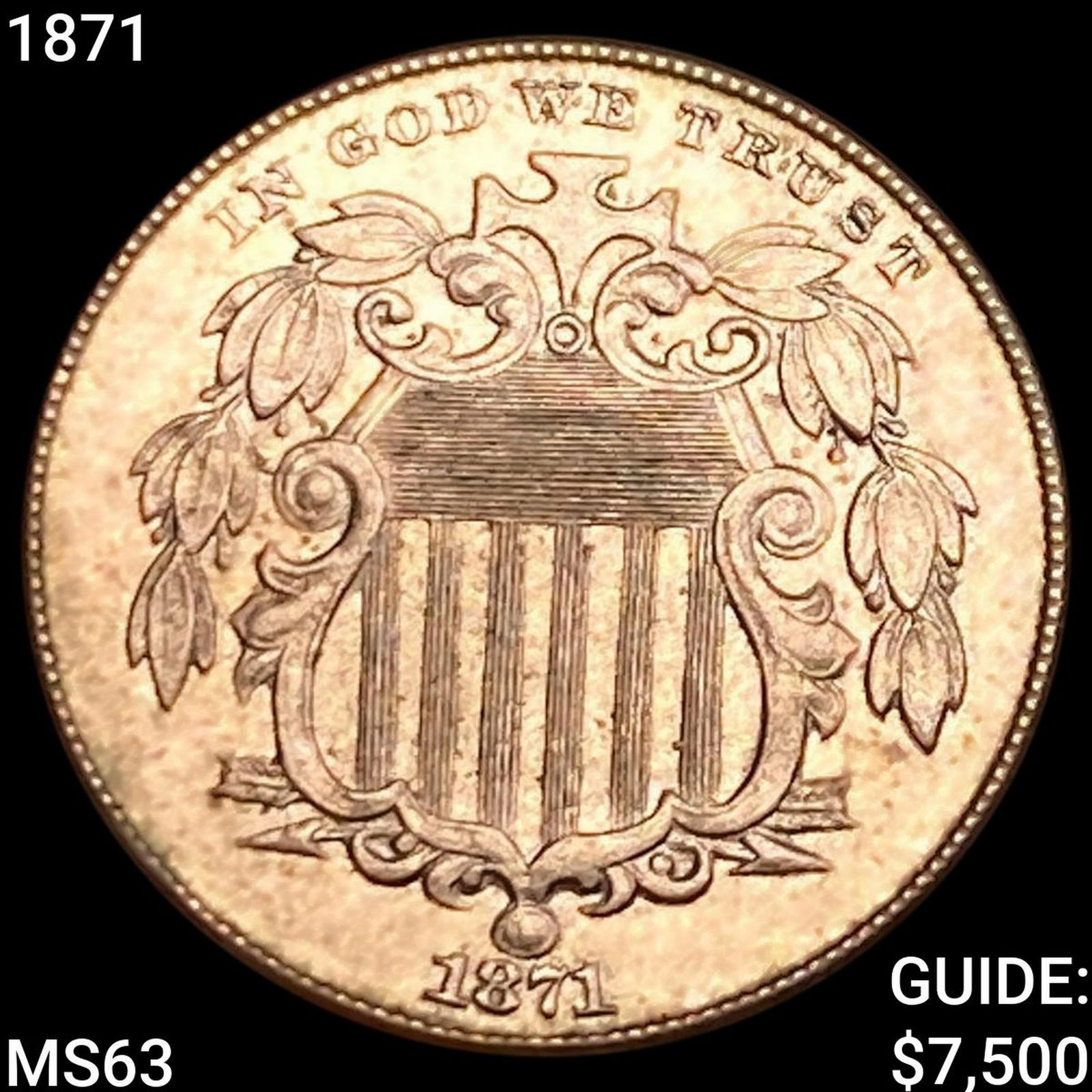 1871 Shield Nickel CHOICE BU (1 of 2)