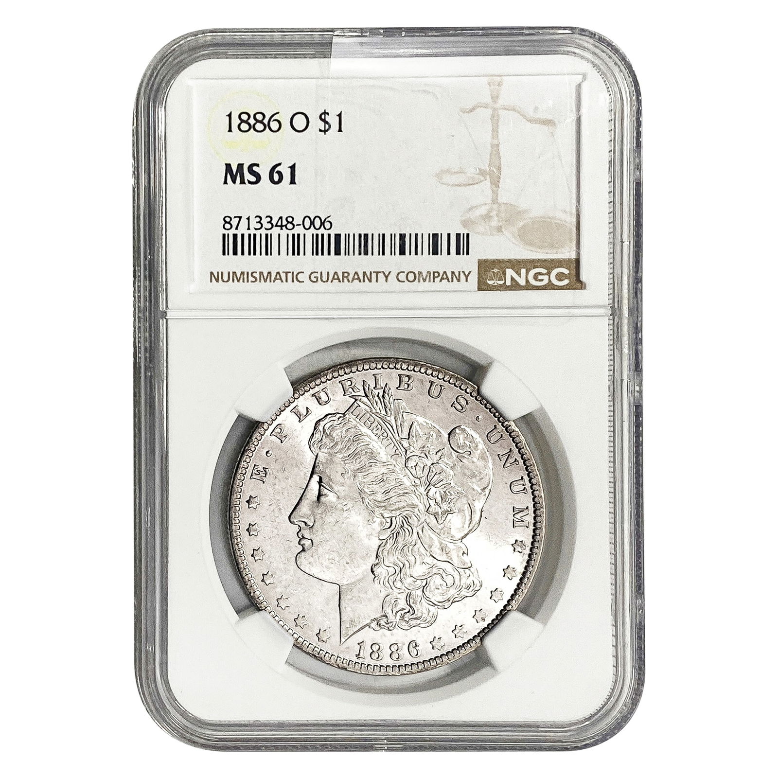1886-O Morgan Silver Dollar NGC MS61 (1 of 2)