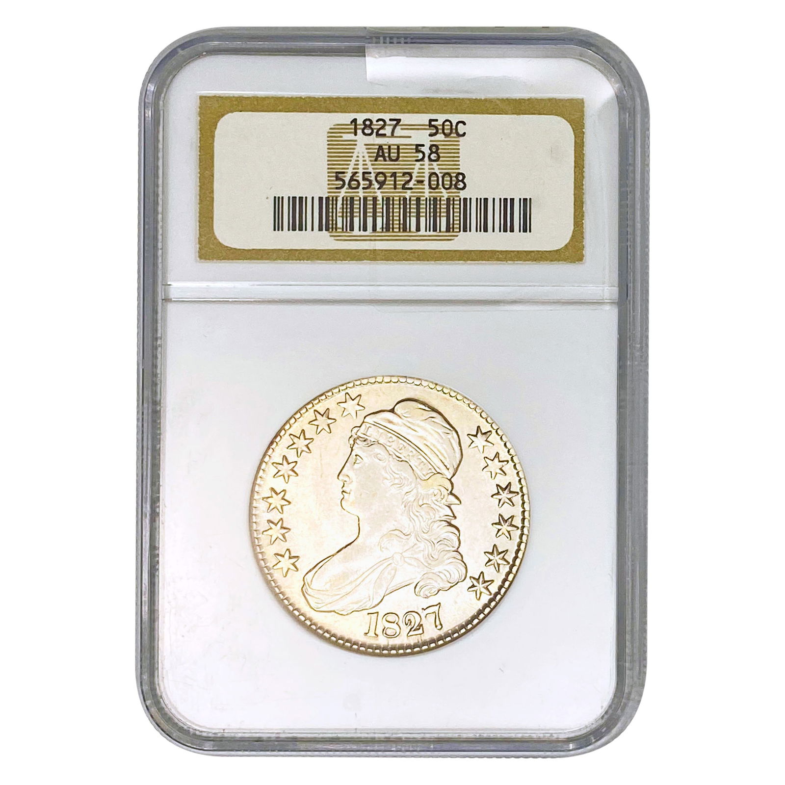 1827 Capped Bust Half Dollar NGC AU58 (1 of 2)