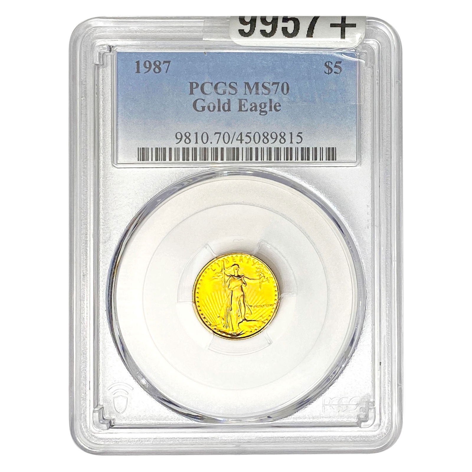 1987 $5 Gold Half Eagle PCGS MS70 (1 of 2)