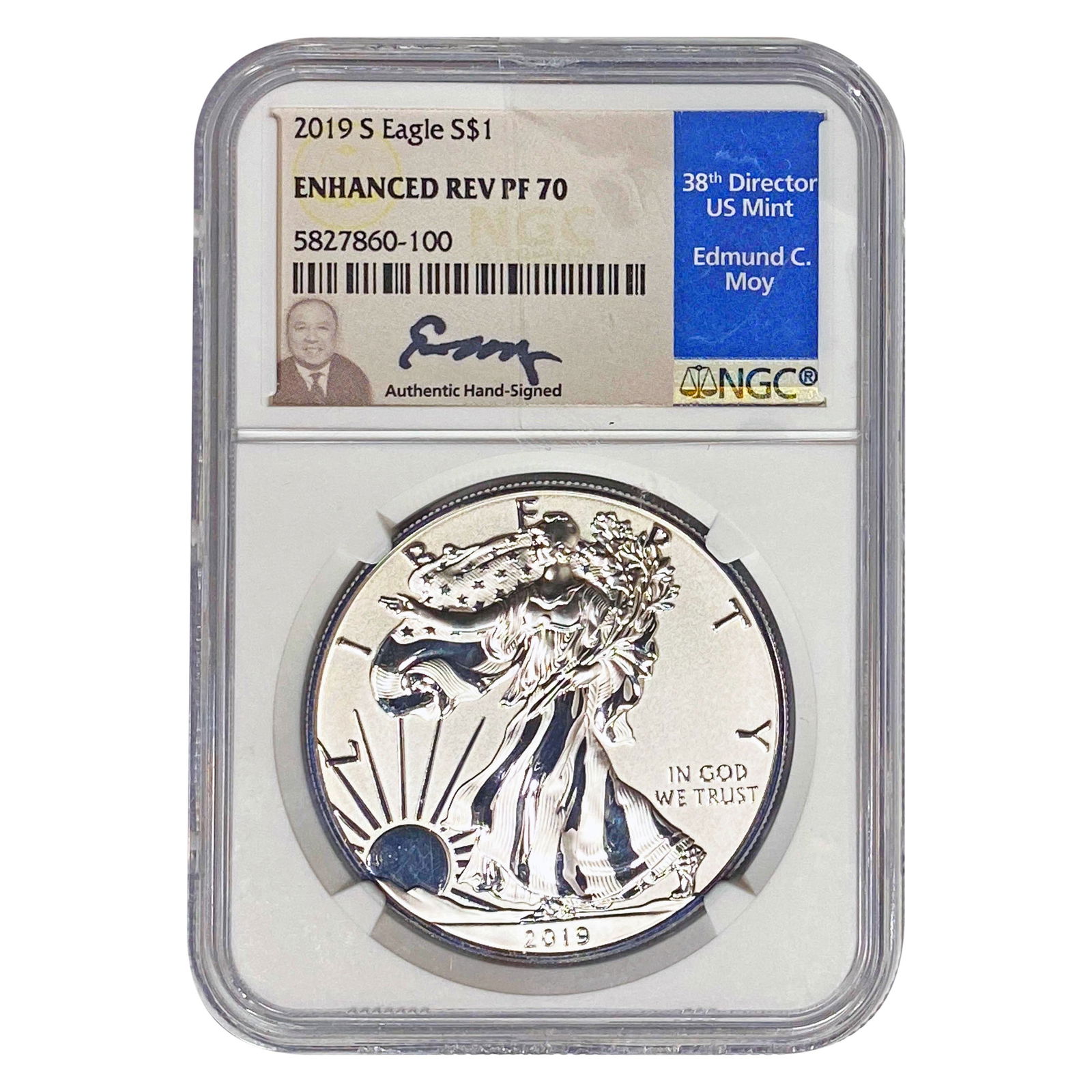 2019-S Silver Eagle NGC PF70 Enhanced Rev. (1 of 2)