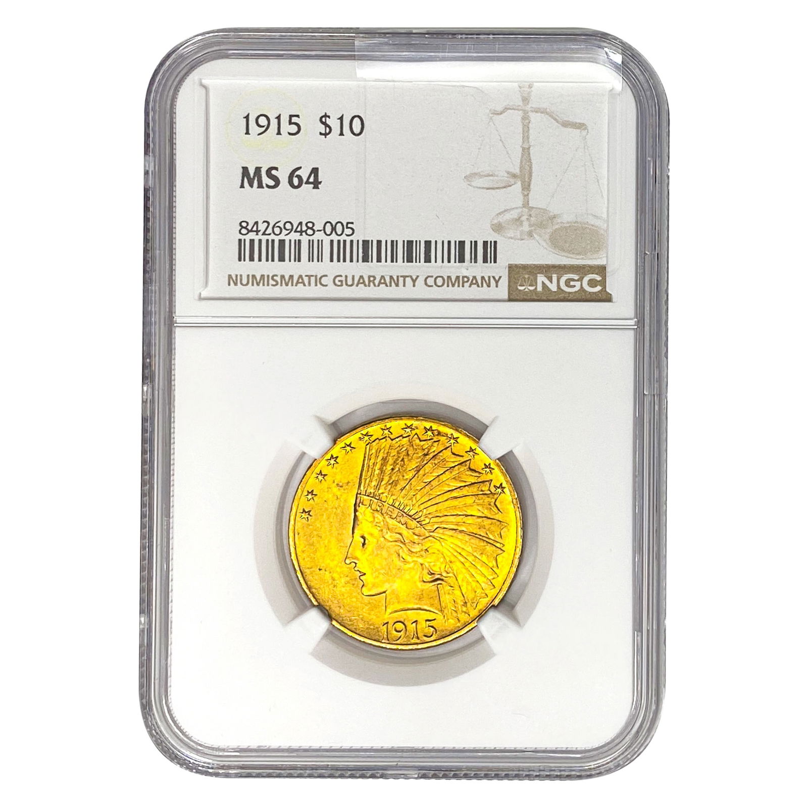 1915 $10 Gold Eagle NGC MS64 (1 of 2)