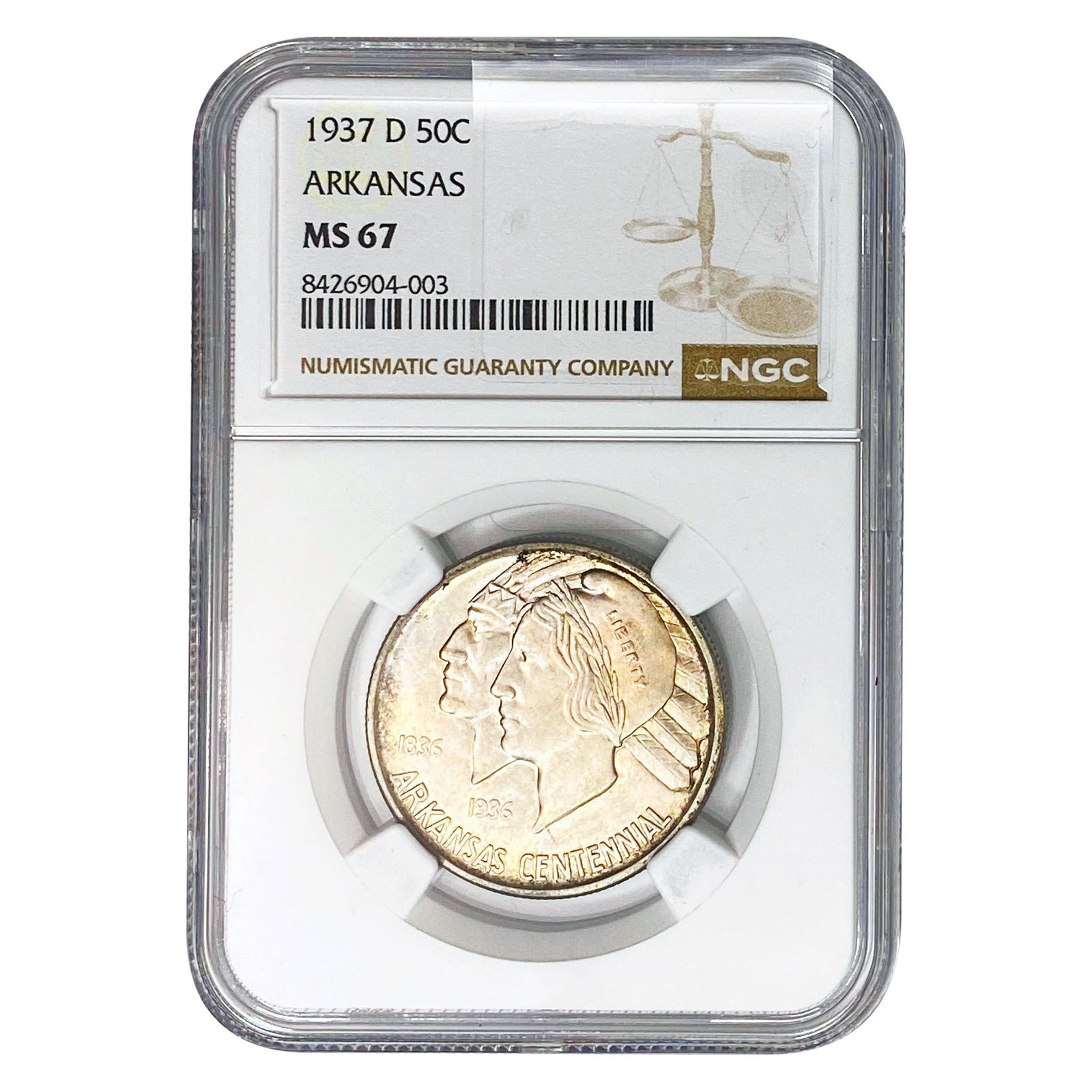 1937-D Arkansas Half Dollar NGC MS67 (1 of 2)