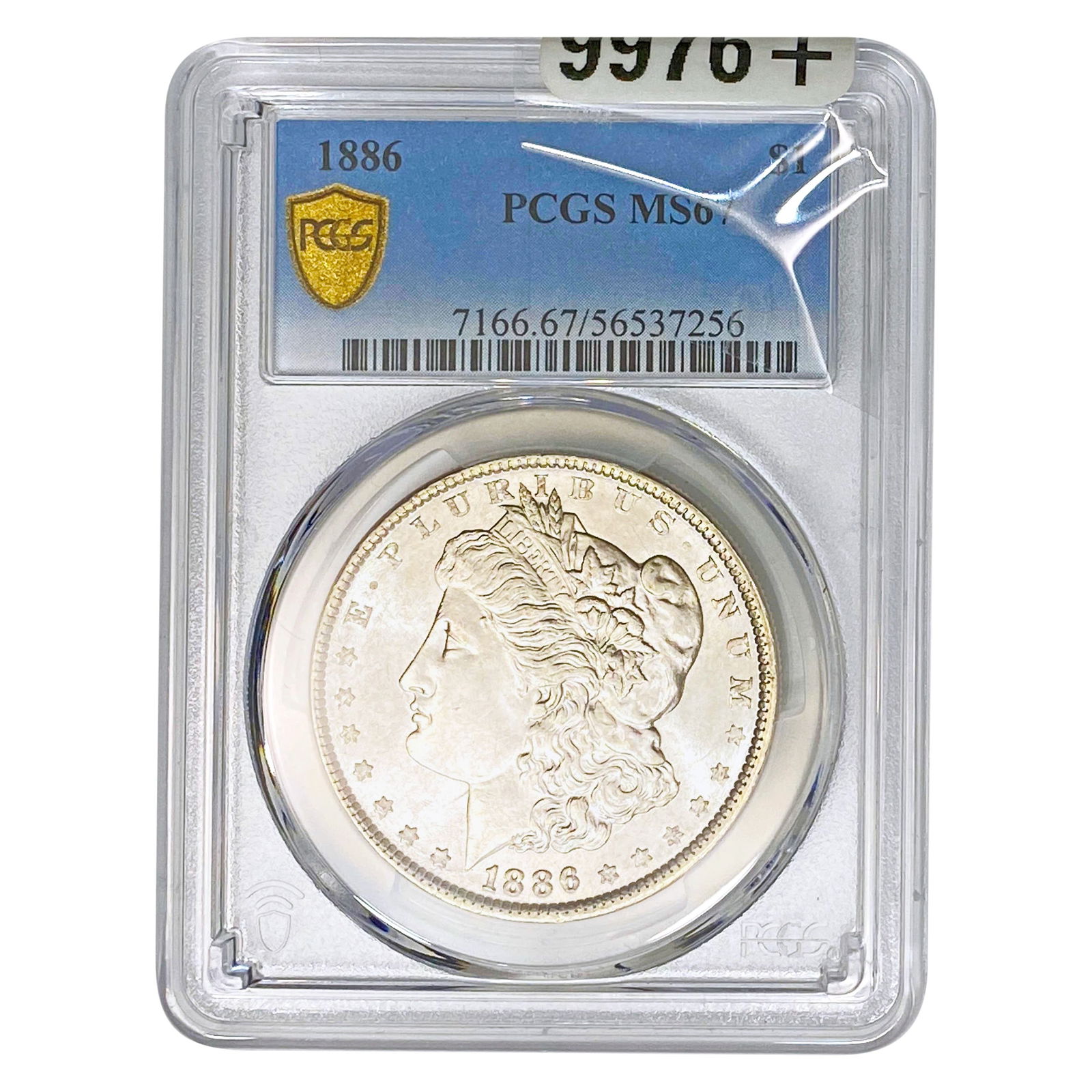 1886 Morgan Silver Dollar PCGS MS67: 1886 Morgan Silver Dollar PCGS MS67