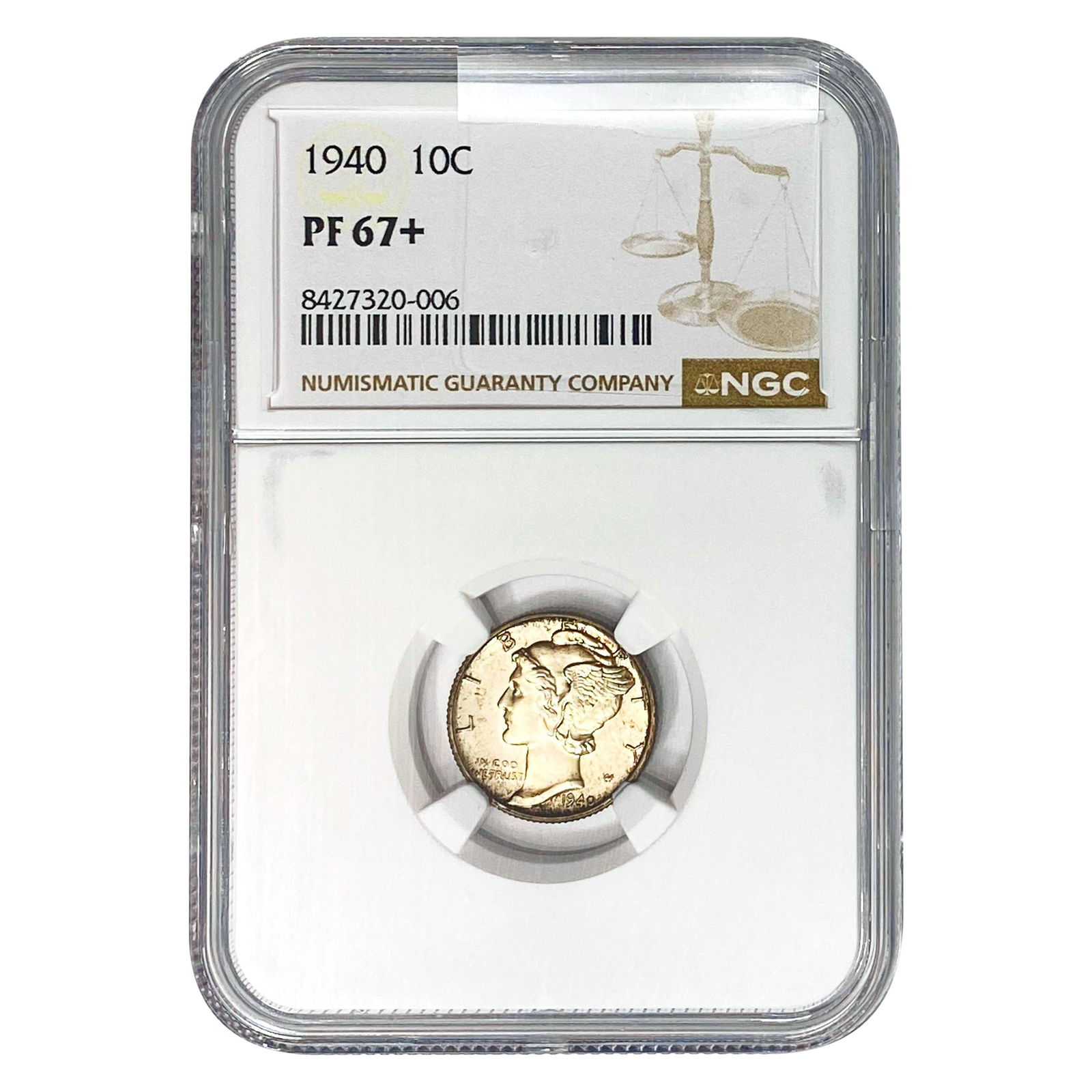 1940 Mercury Silver Dime NGC PF67+: 1940 Mercury Silver Dime NGC PF67+
