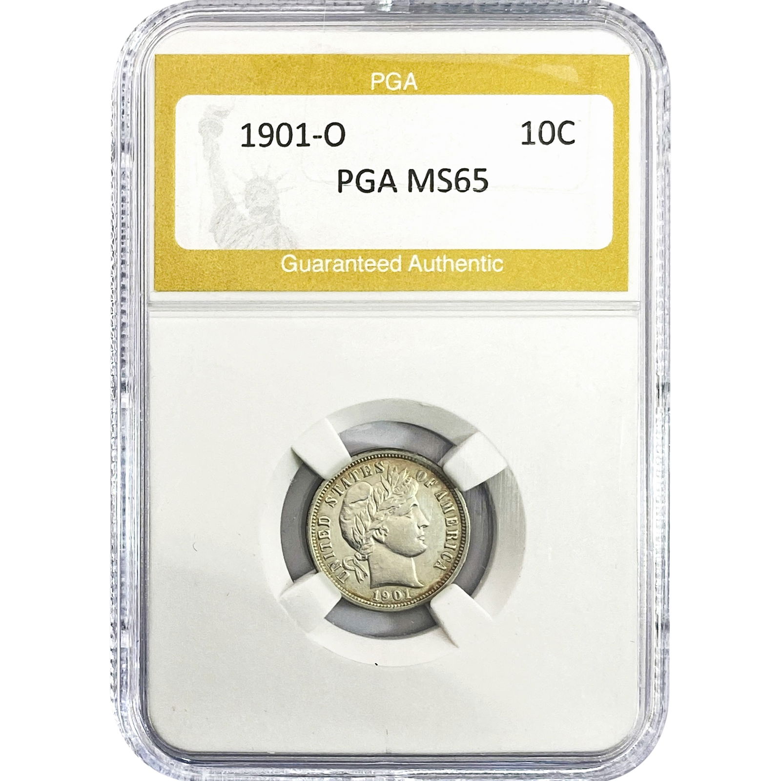 1901-O Barber Dime PGA MS65 (1 of 2)