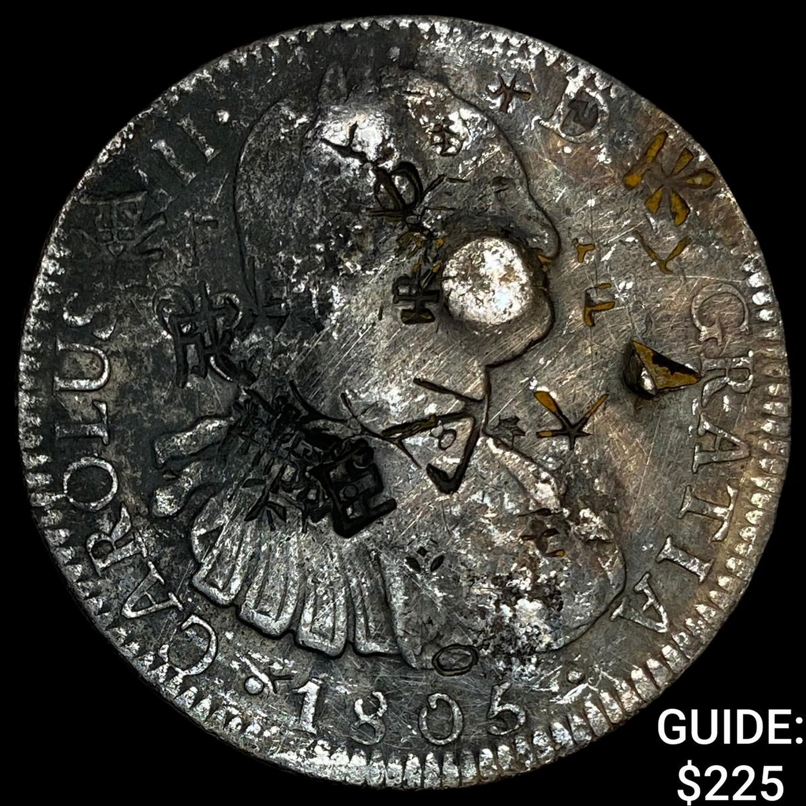 Colonial Spain Silver 8 Reales Chopmarks NEARLY UNCIRCULATED (1 of 2)