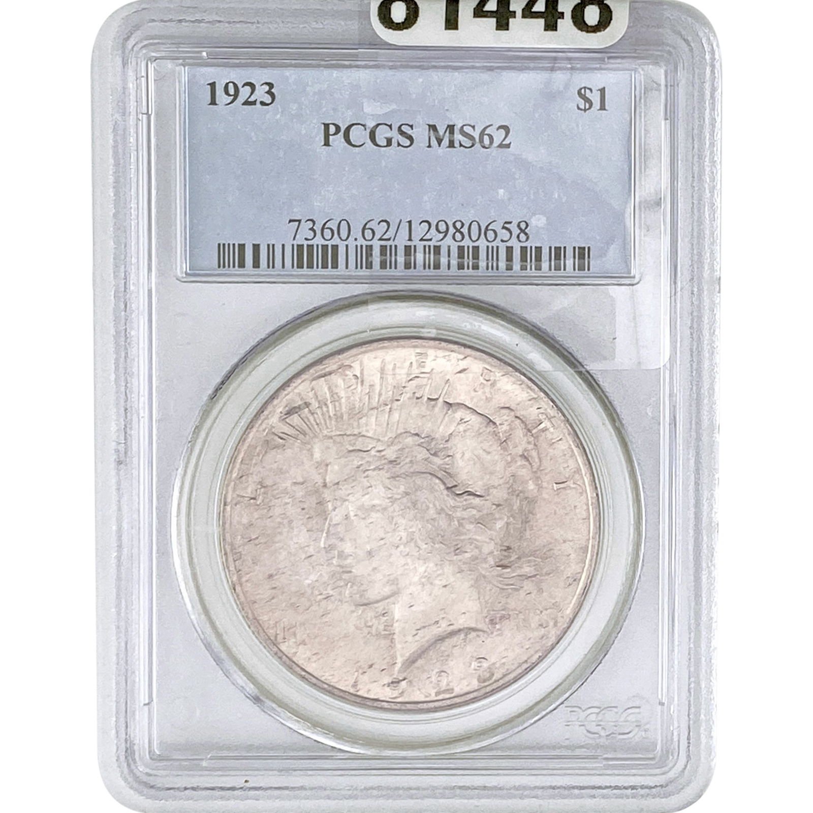 1923 Silver Peace Dollar PCGS MS62 (1 of 2)