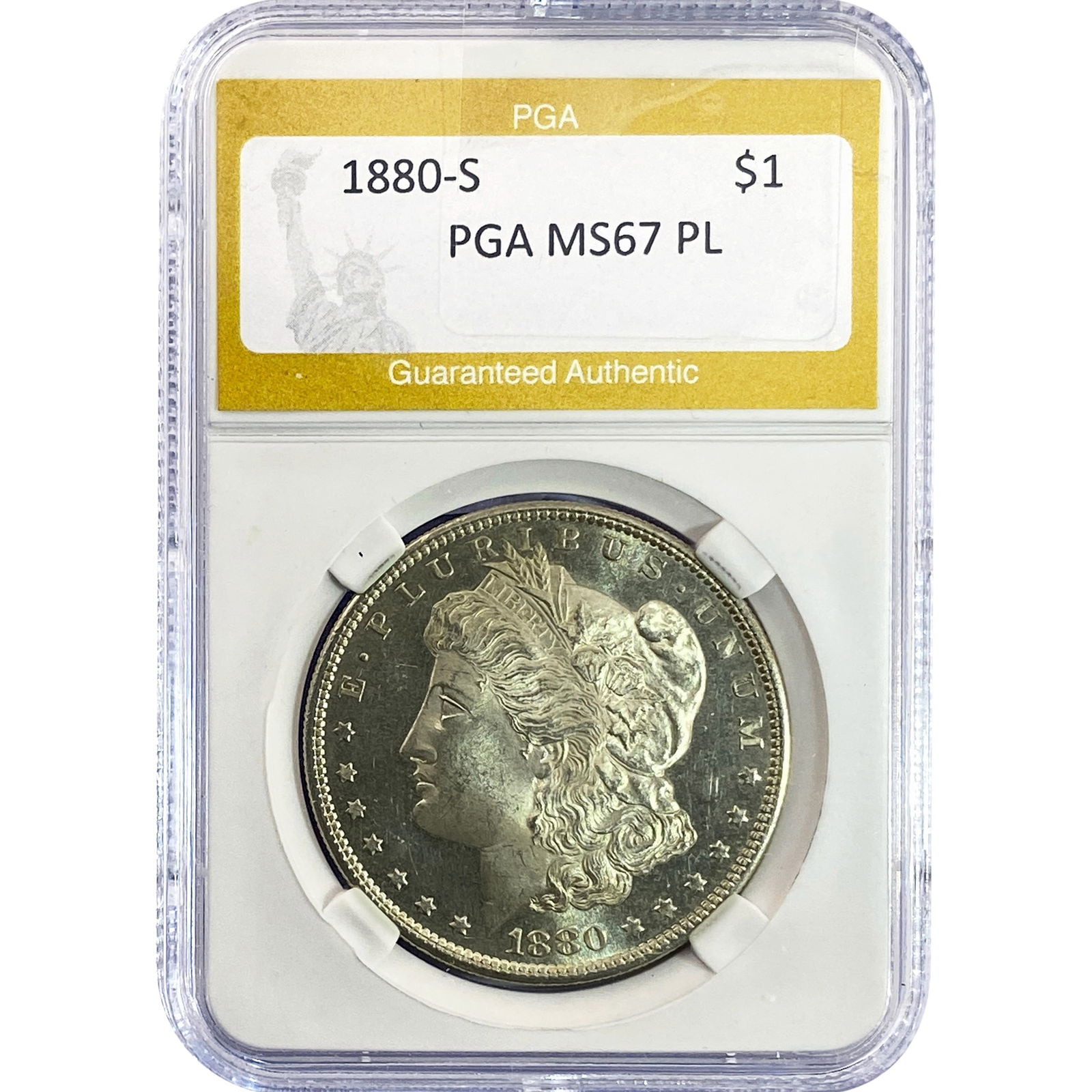 1880-S Morgan Silver Dollar PGA MS67 PL (1 of 2)