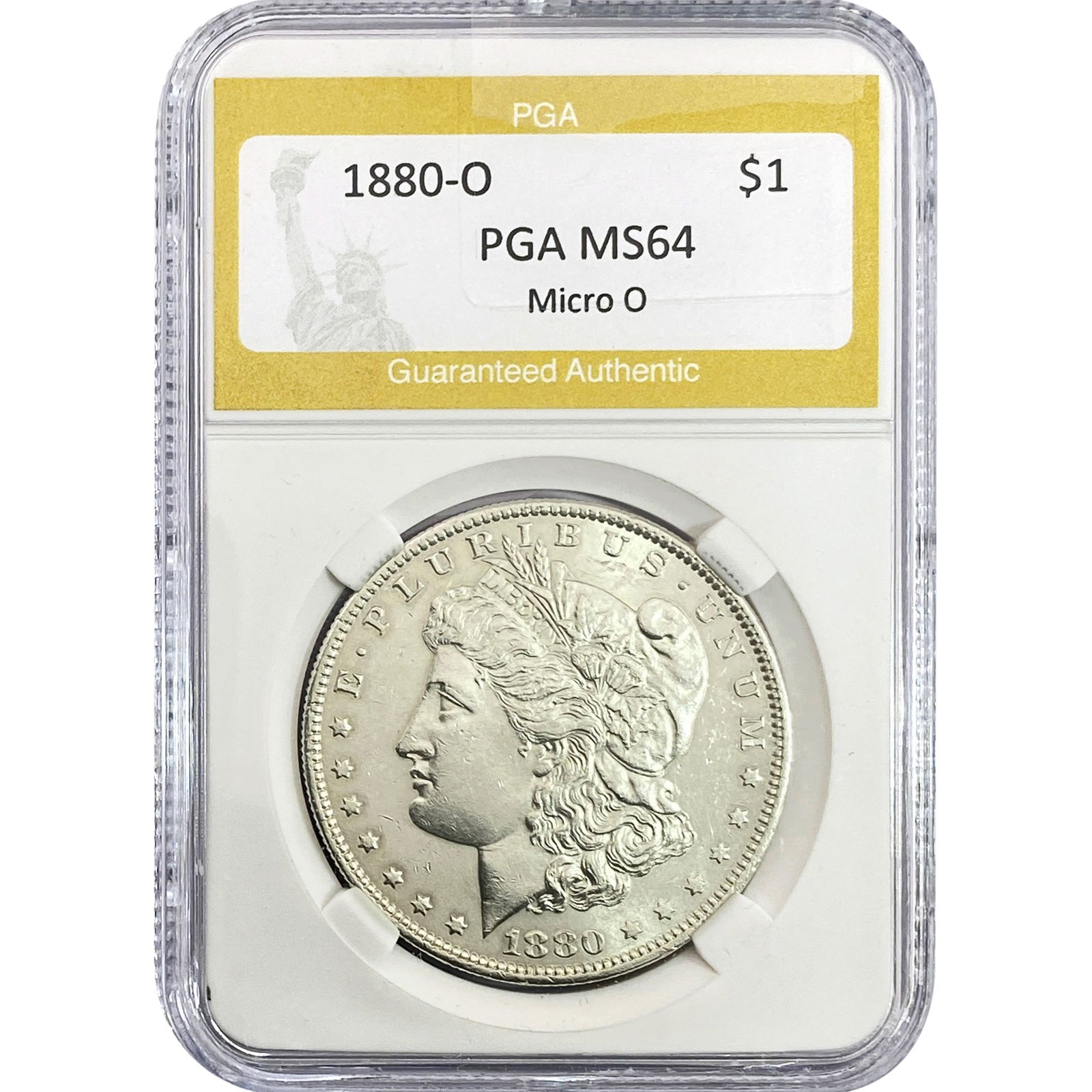 1880-O Morgan Silver Dollar PGA MS64 Micro O (1 of 2)