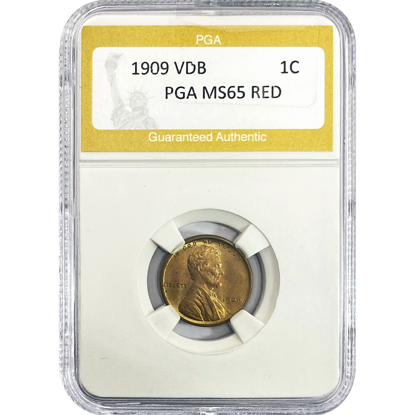 1909 VDB Wheat Cent PGA MS65 RED (1 of 2)