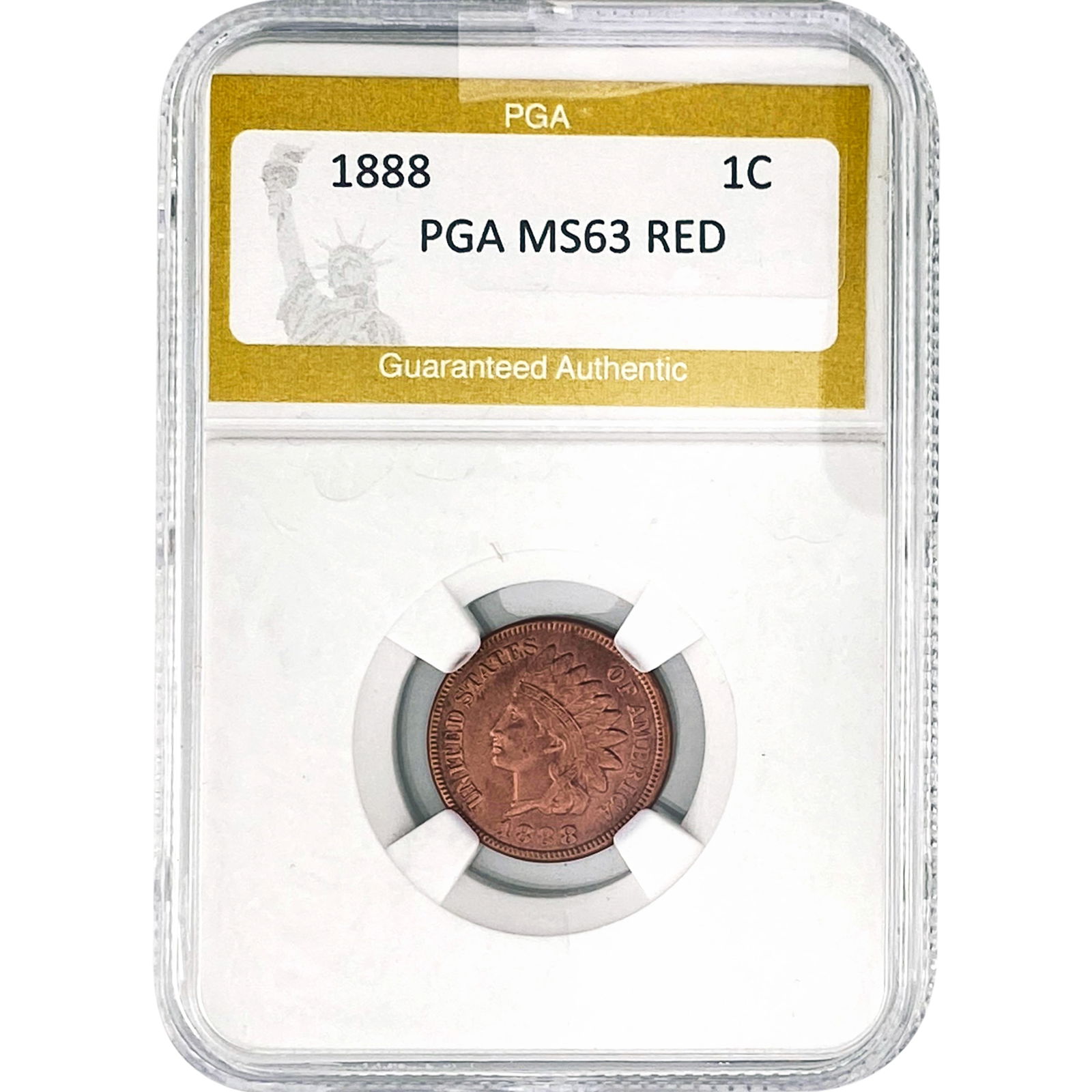 1888 Indian Head Cent PGA MS63 RED (1 of 2)