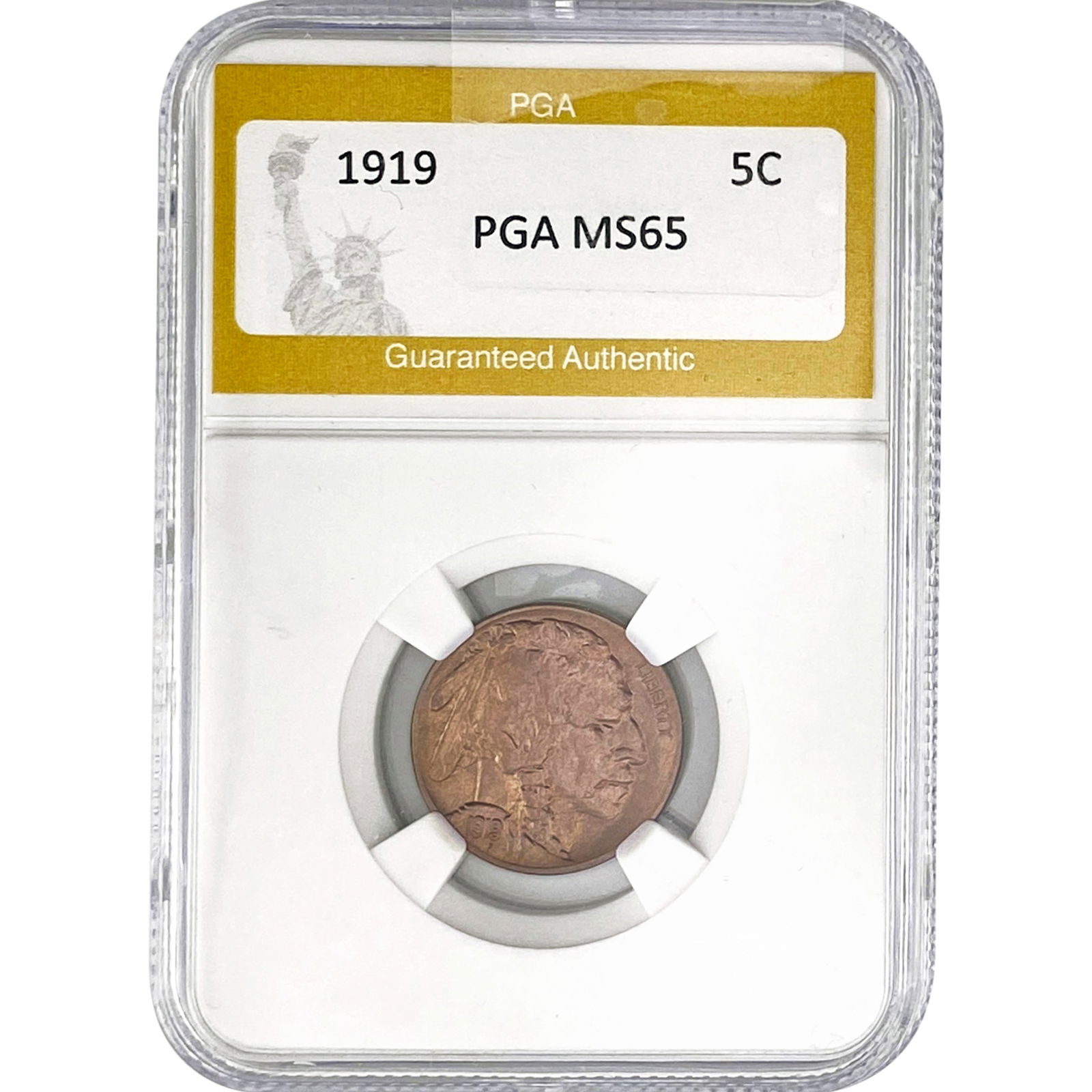 1919 Buffalo Nickel PGA MS65 (1 of 2)