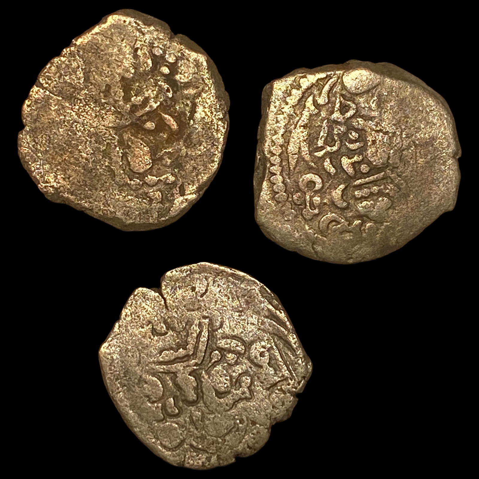 [3 Coins]780-980 AD Pratihara Empire Silver Drachm NEARLY UNCIRCULATED (1 of 2)