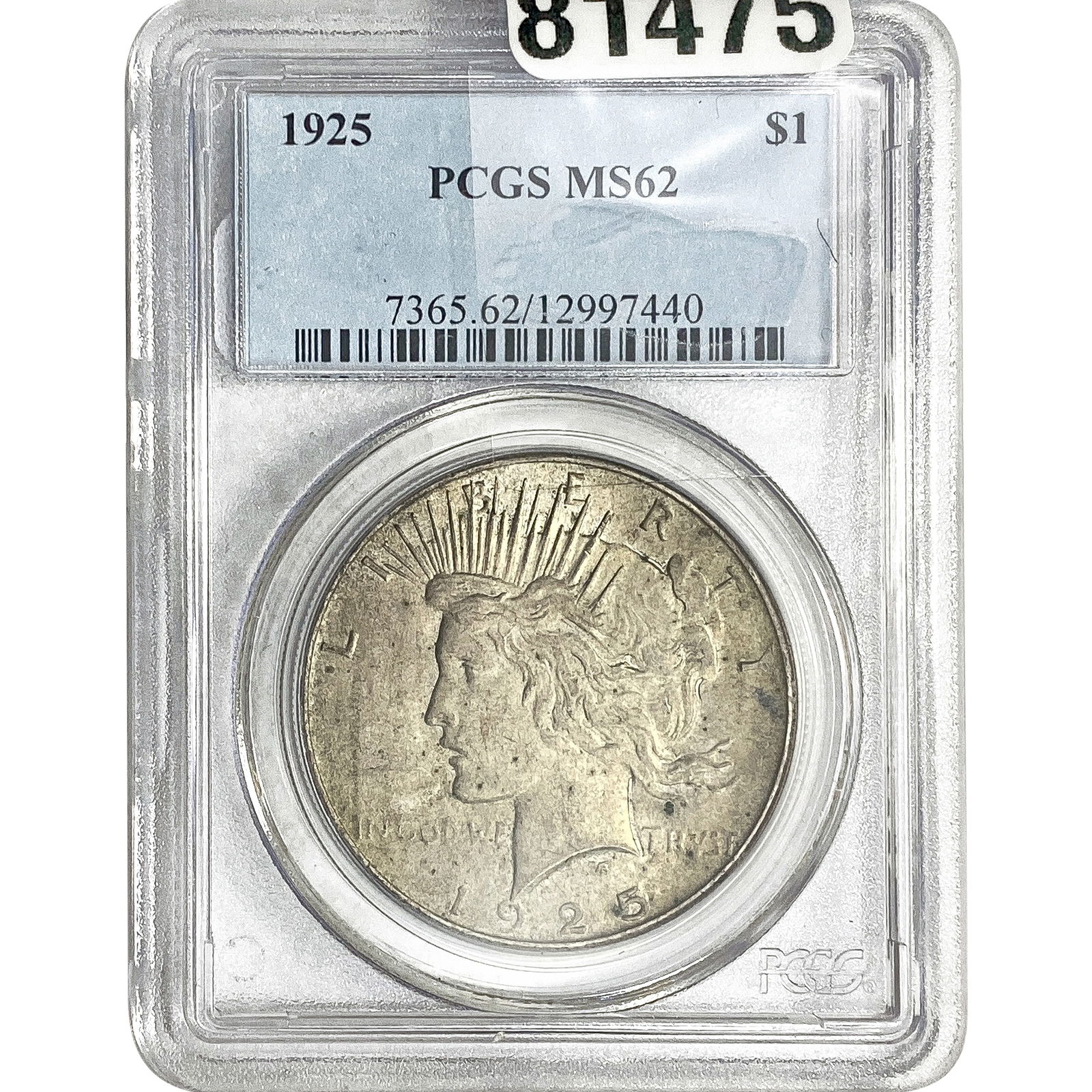 1925 Silver Peace Dollar PCGS MS62 (1 of 2)