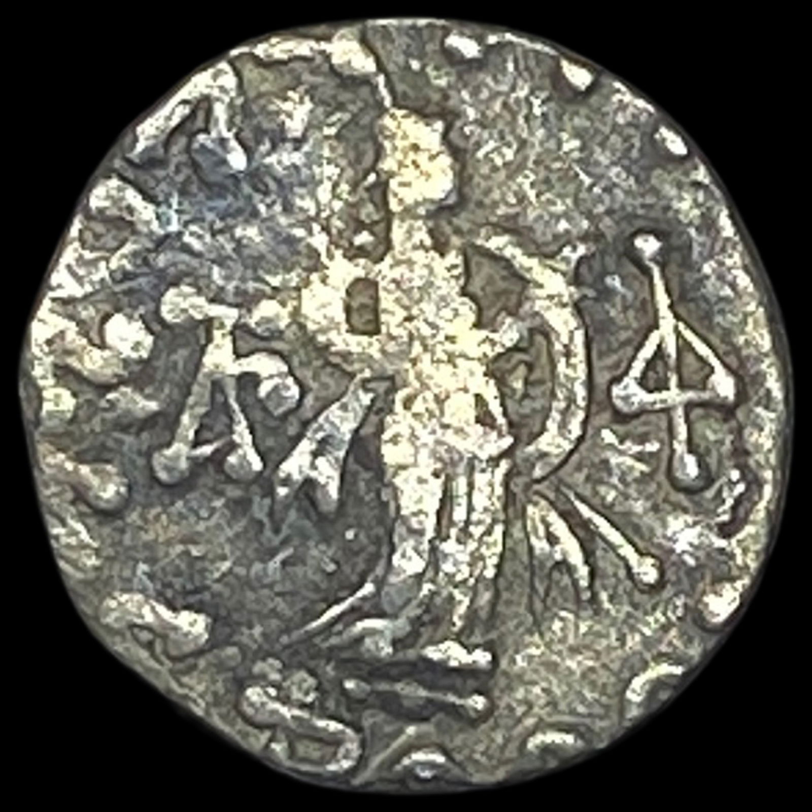 58-12 BC Indo-Scythian Silver Drachm NEARLY UNCIRCULATED (1 of 2)