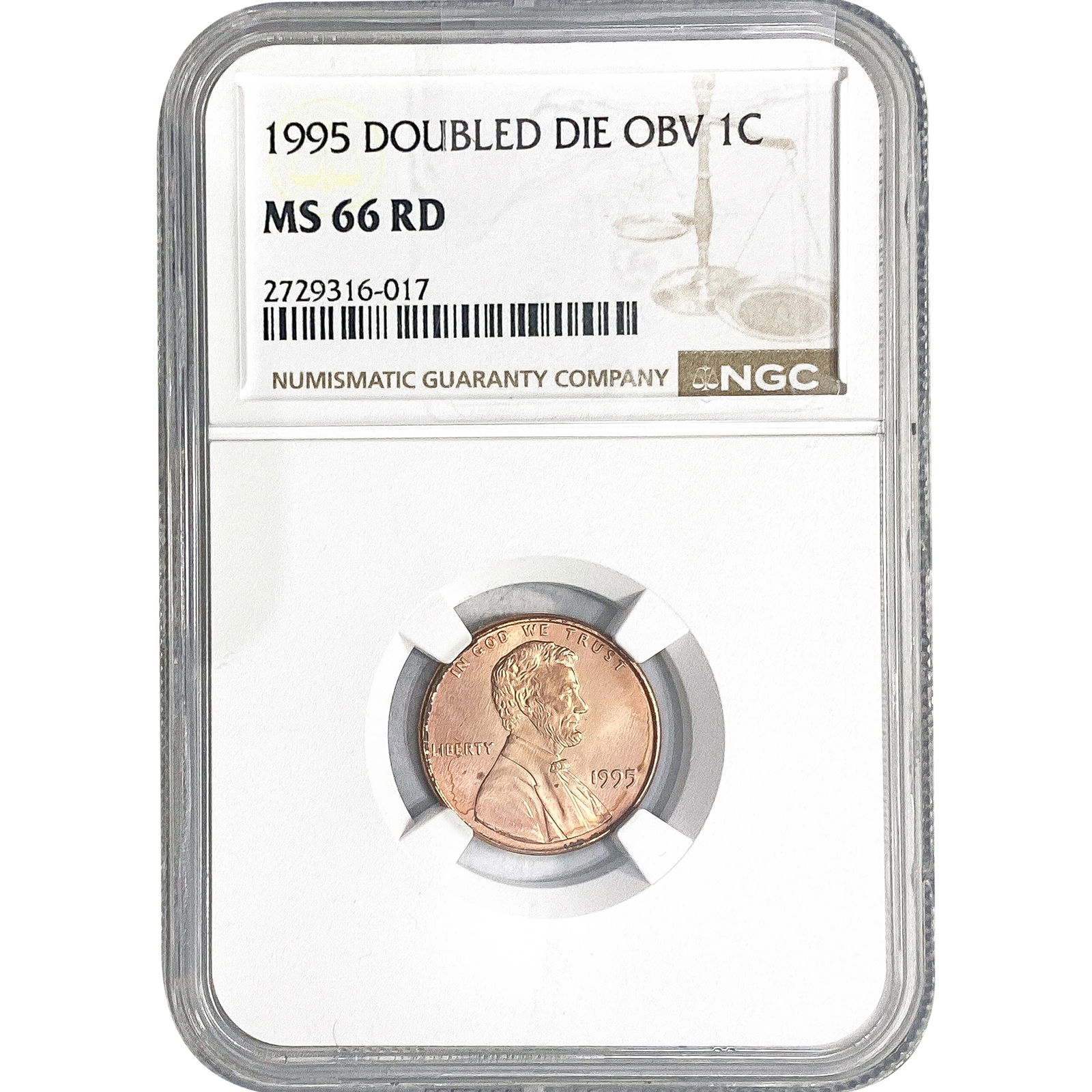 1995 Wheat Cent NGC MS66 RD (1 of 2)