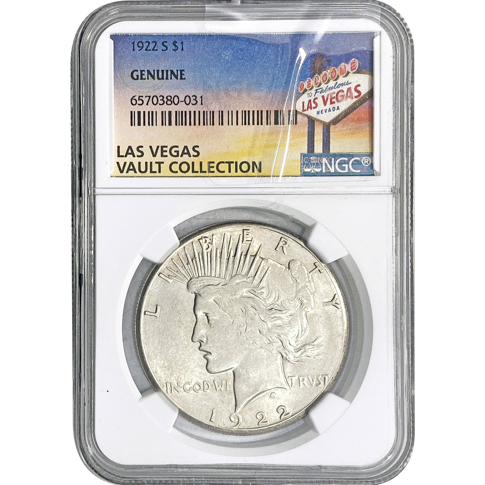 1922-S Silver Peace Dollar NGC G (1 of 2)