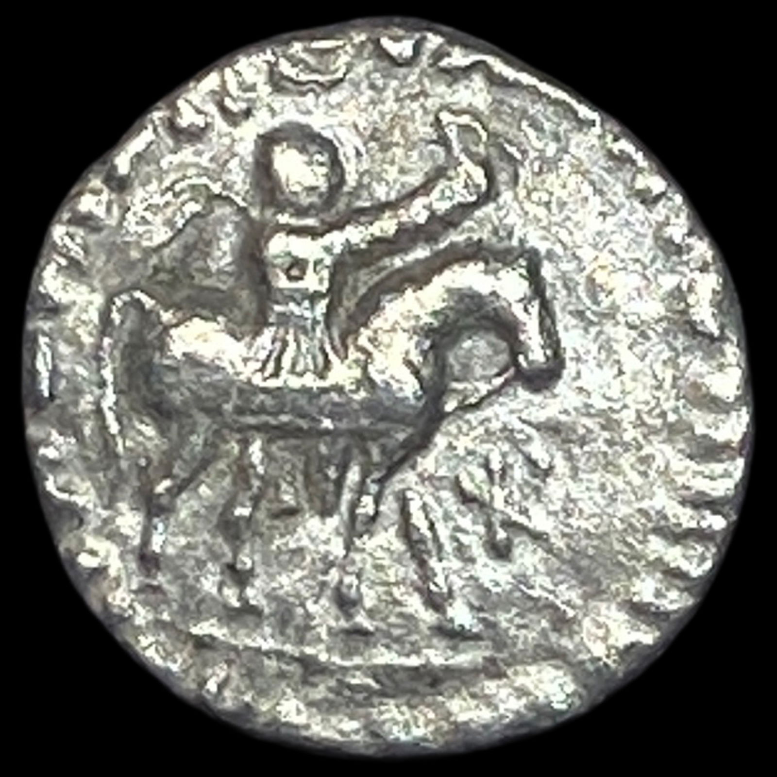 58-12 BC Indo-Scythian Silver Drachm NEARLY UNCIRCULATED (1 of 2)