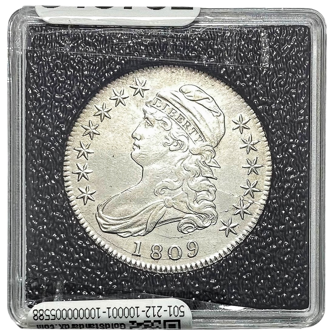 1809 III Edge Capped Bust Half Dollar AU: 1809 III Edge Capped Bust Half Dollar AU