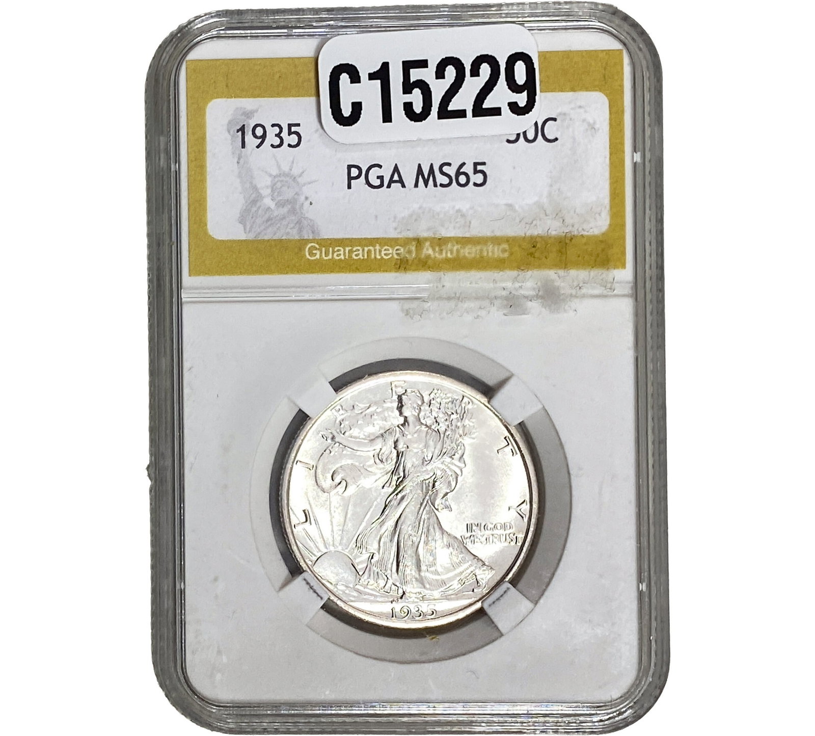 1935 Walking Liberty Half Dollar PGA MS65: 1935 Walking Liberty Half Dollar PGA MS65