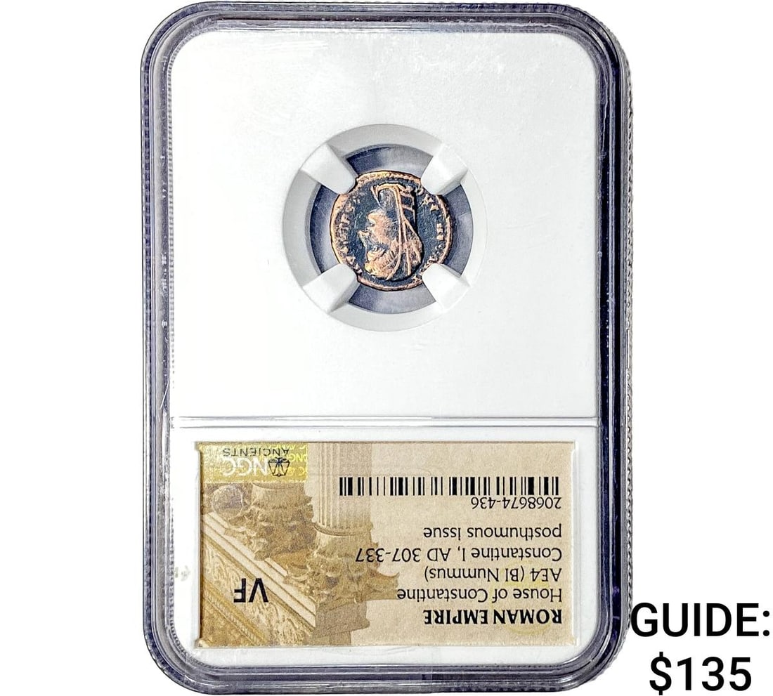 Roman Constantine I AD 307-337 AE4 BI Nummus NGC VF (1 of 2)