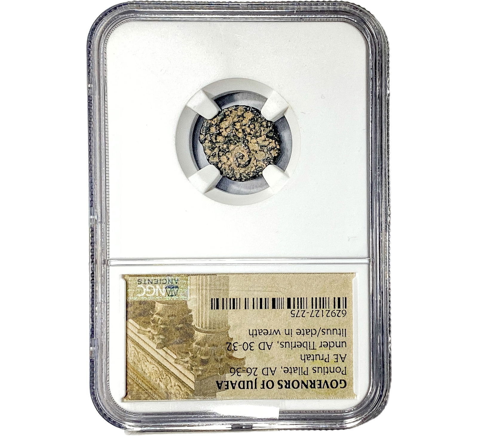 Judaea Pontius Pilate AD 26-36 Bronze Prutah NGC: Judaea Pontius Pilate AD 26-36 Bronze Prutah NGC