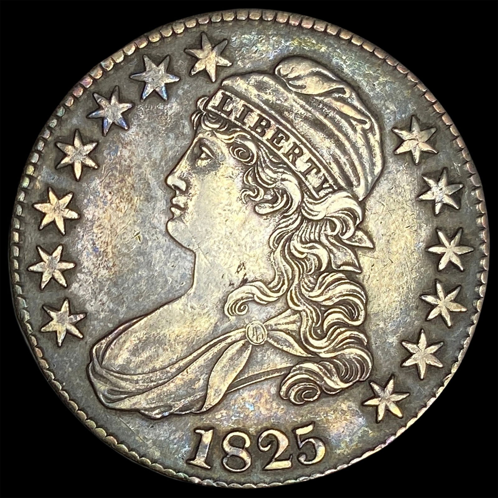 1825 Capped Bust Half Dollar NEARLY UNCIRCULATED (1 of 2)