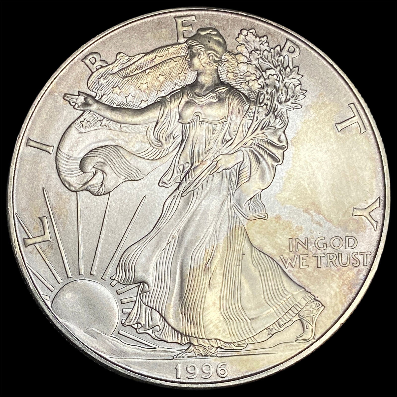 1996 1oz Silver American Eagle $1 GEM BU (1 of 2)