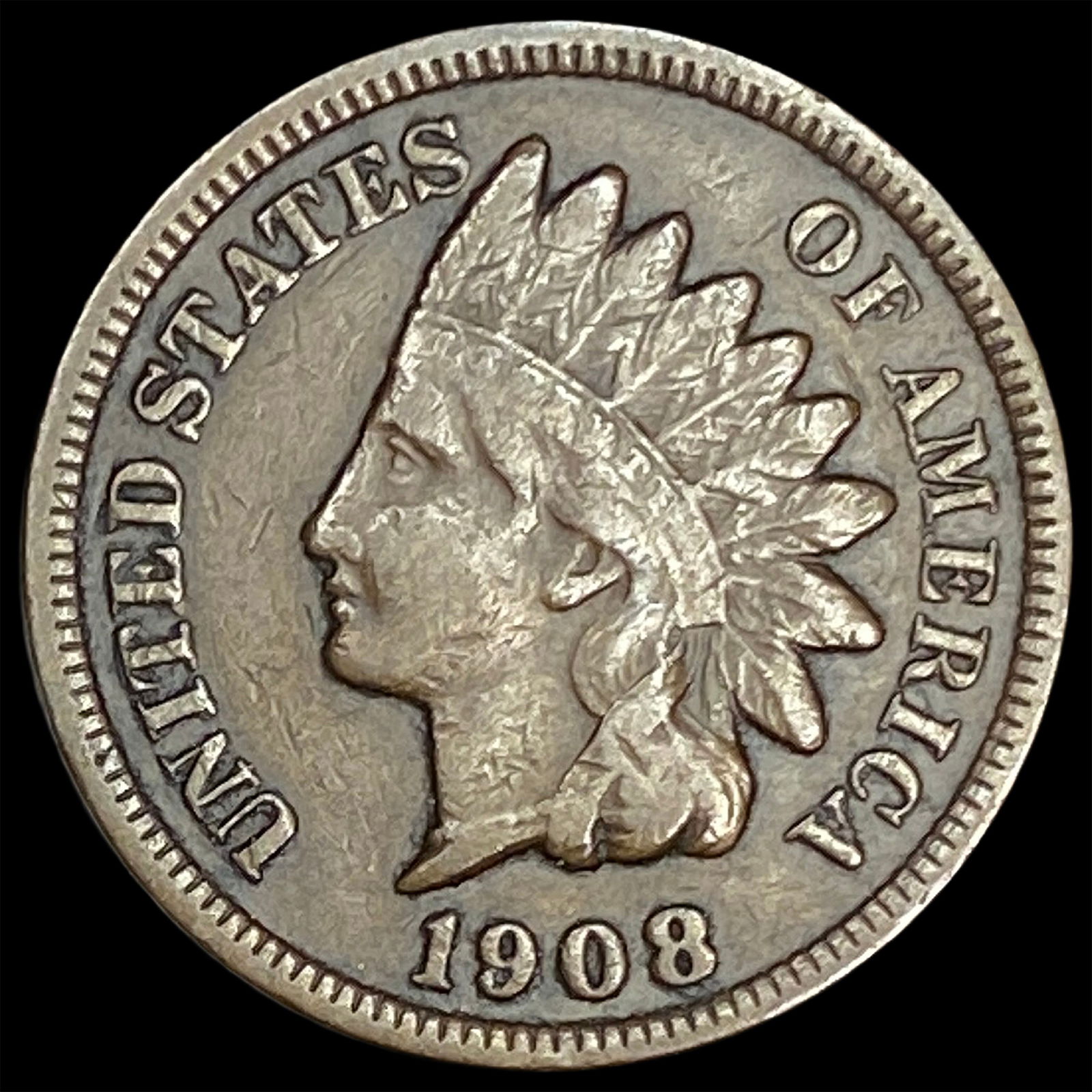 1908-S Indian Head Cent LIGHTLY CIRCULATED (1 of 2)