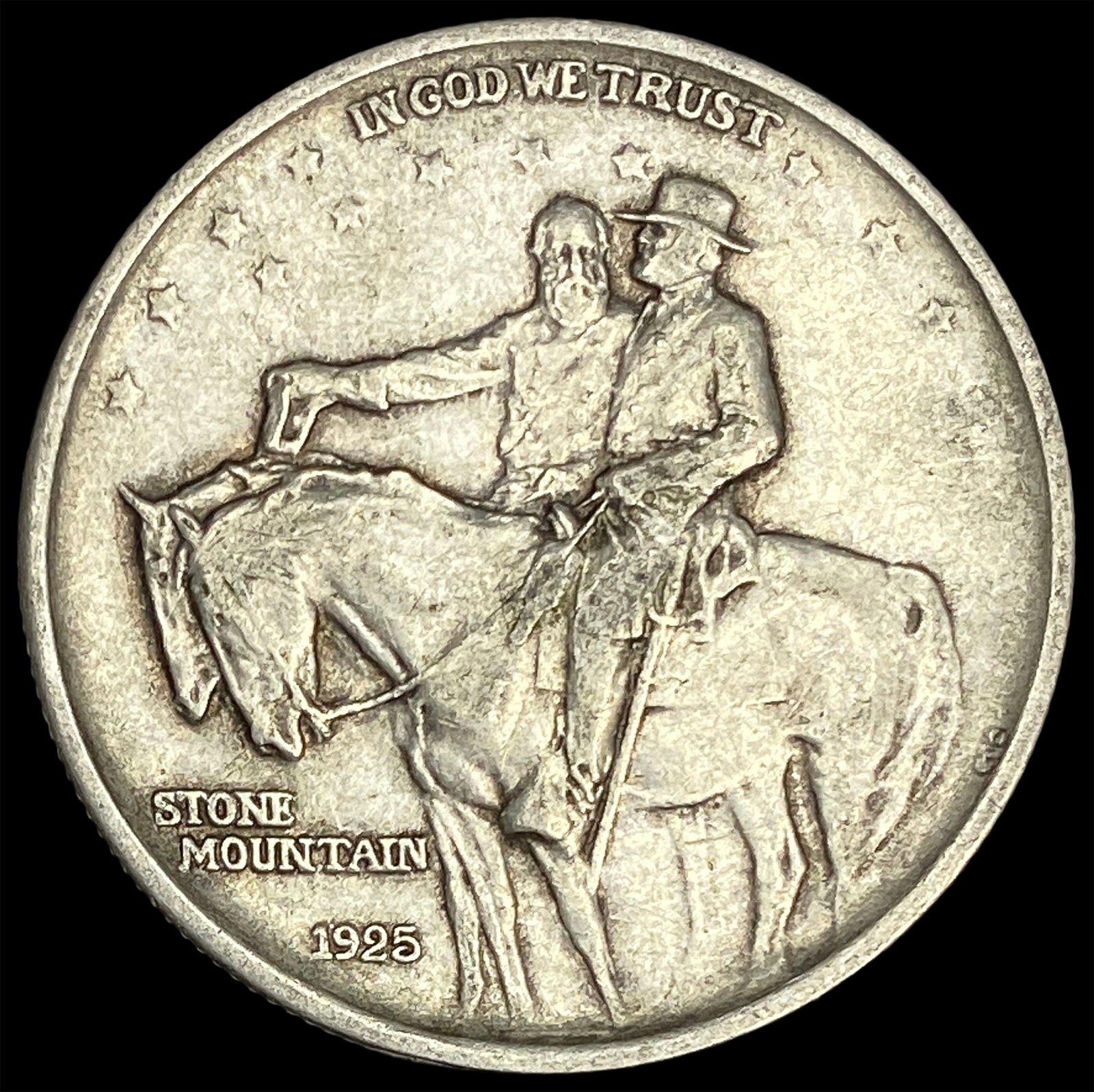 1925 Silver Stone Mountain Half Dollar NEARLY UNCIRCULATED (1 of 2)