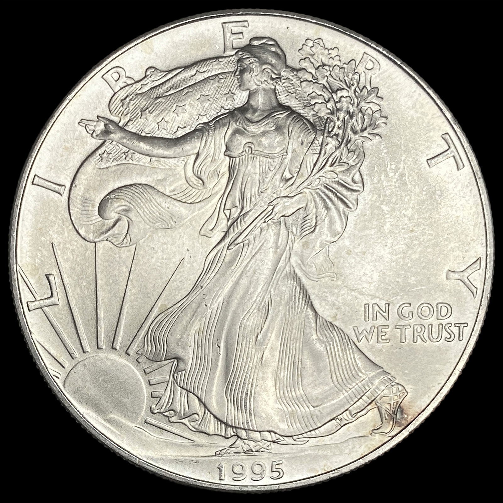1995 1 oz Silver American Eagle $1 GEM BU (1 of 2)