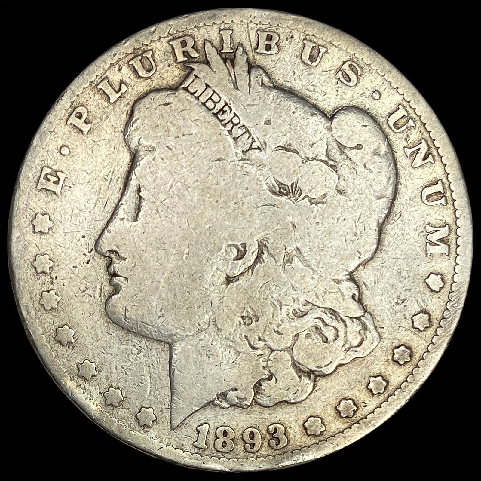 1893-S Silver Morgan Dollar NICELY CIRCULATED: 1893-S Silver Morgan Dollar NICELY CIRCULATED