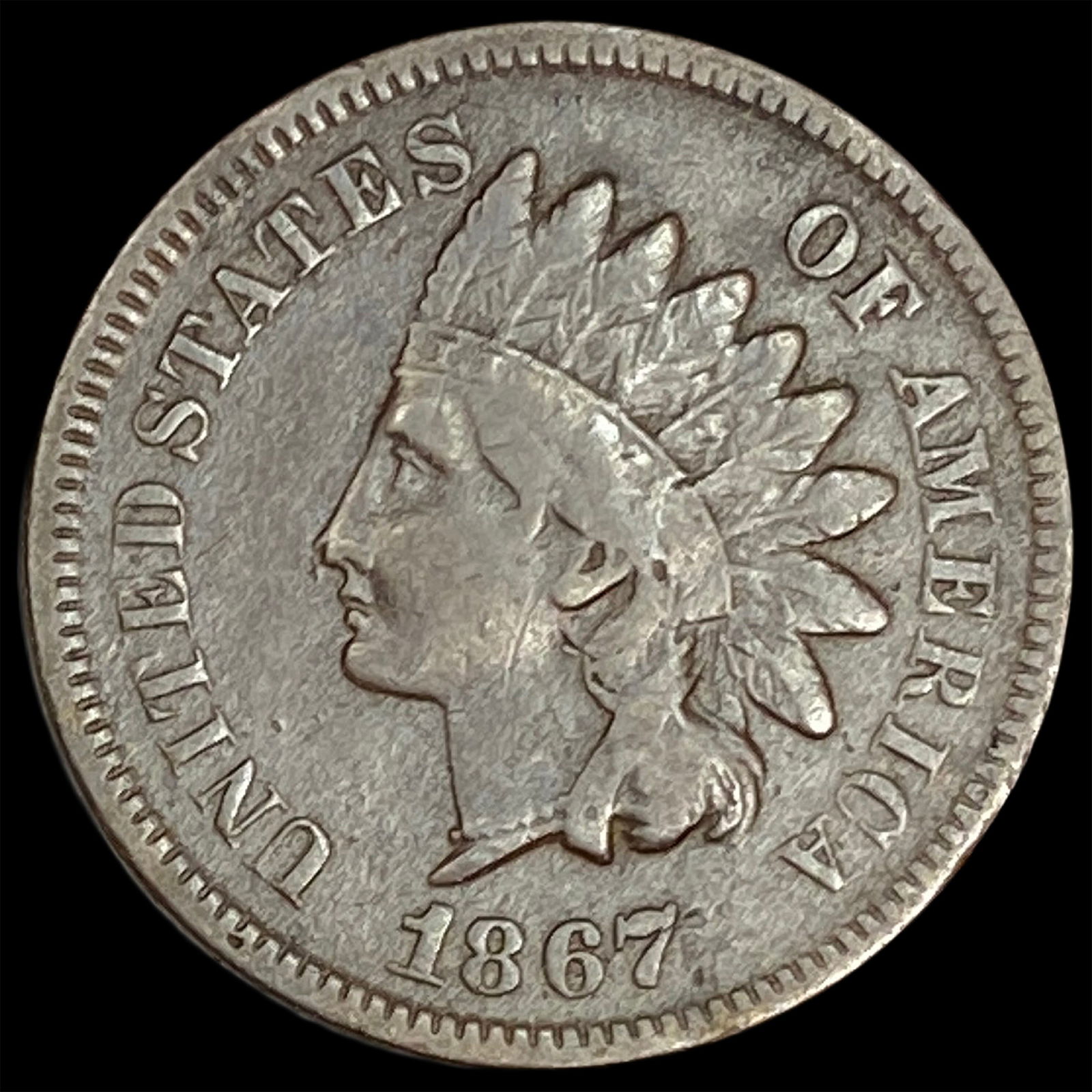 1867 Indian Head Cent ABOUT UNCIRCULATED (1 of 2)