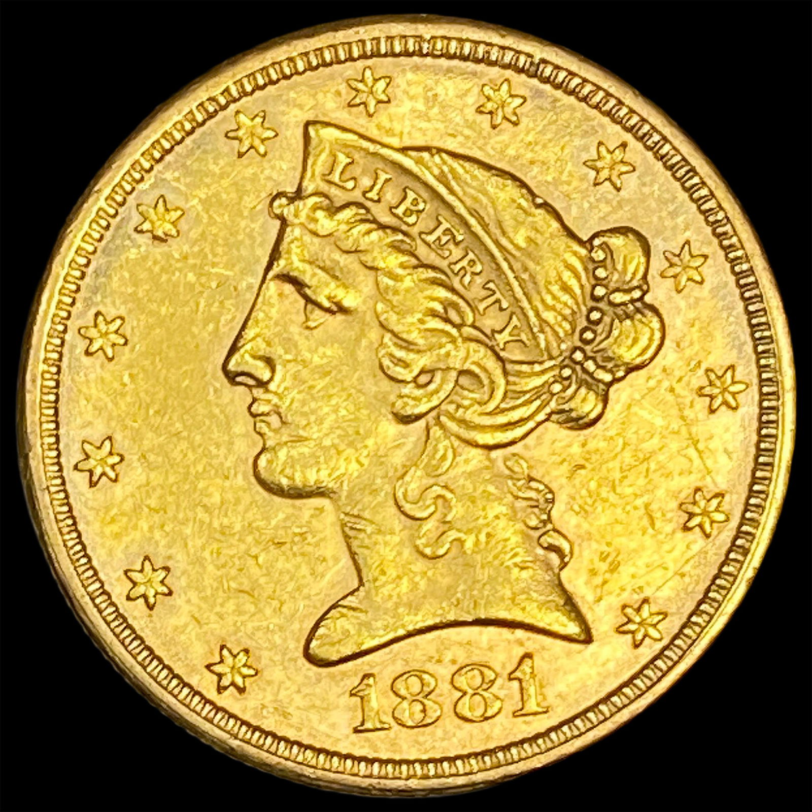 1881-S Gold $5 Half Eagle UNCIRCULATED (1 of 2)