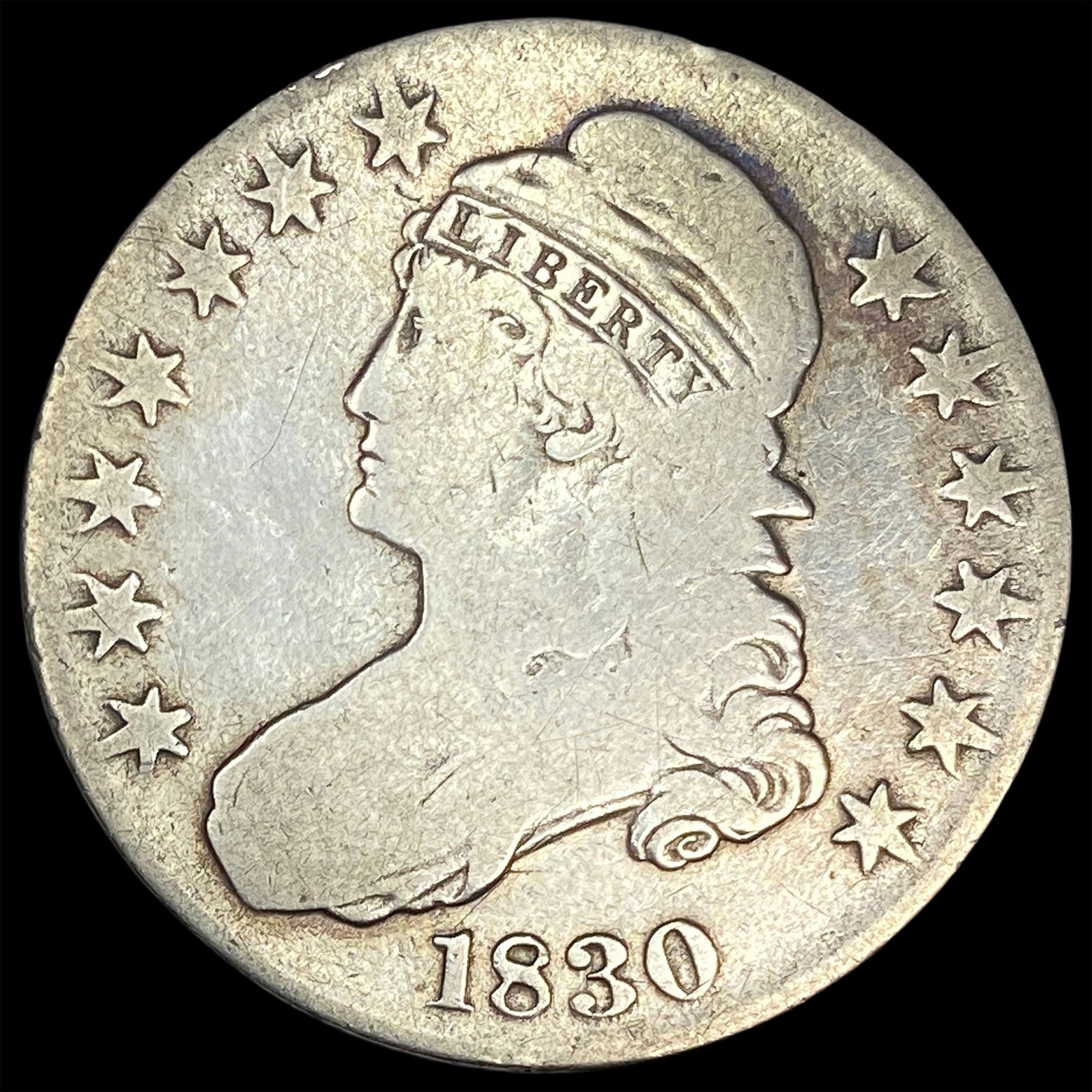 1830 Capped Bust Half Dollar NICELY CIRCULATED (1 of 2)