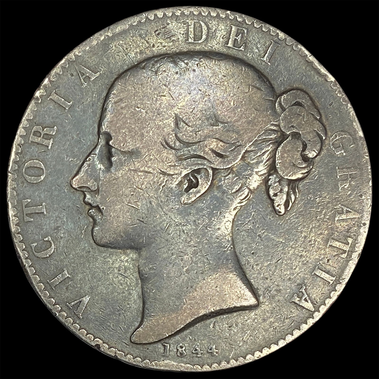 1844 Silver Crown Victoria HIGH GRADE: 1844 Silver Crown Victoria HIGH GRADE