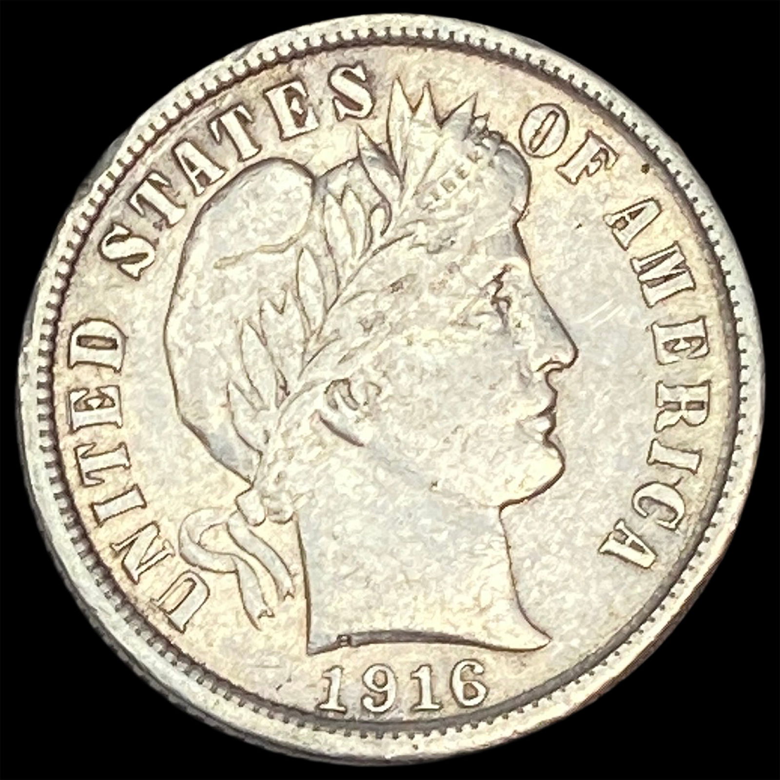 1916 Silver Barber Dime NEARLY UNCIRCULATED (1 of 2)