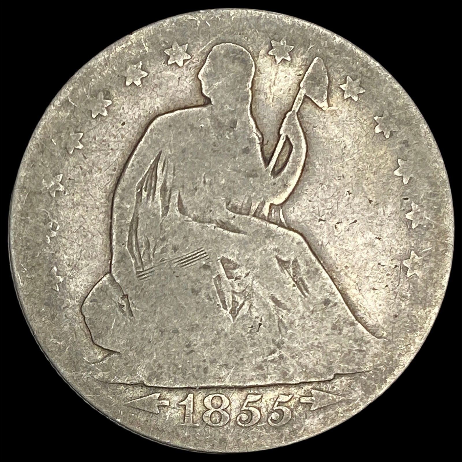 1855-O Seated Liberty Half Dollar NEARLY UNCIRCULATED (1 of 2)